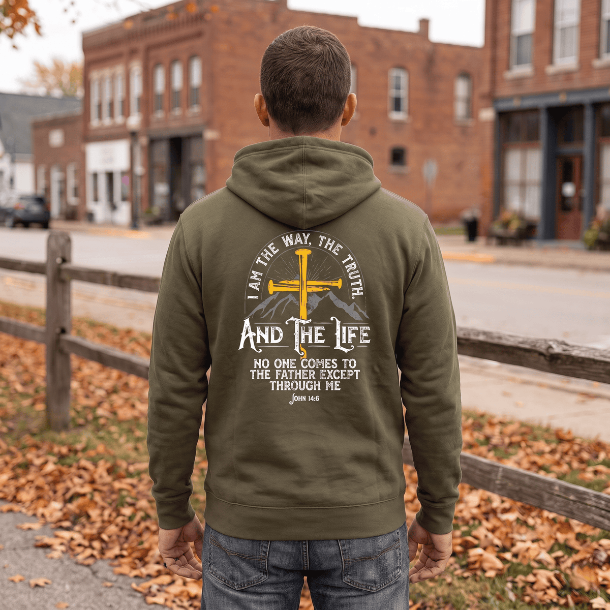 OurTrueGod Customs Apparel I am the Way, The Truth, And the Life - John 14:6 Hoodie