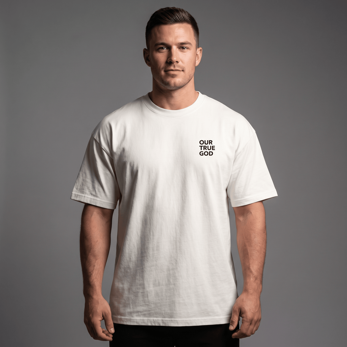OurTrueGod Customs Apparel Iron Sharpens Iron - Proverbs 27:17 Heavyweight Oversized Tee
