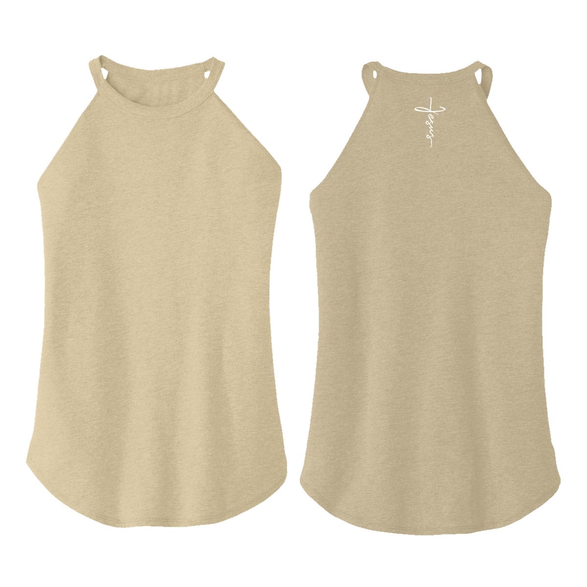 OurTrueGod Customs Apparel Jesus Cross Rocker Tank (Back)