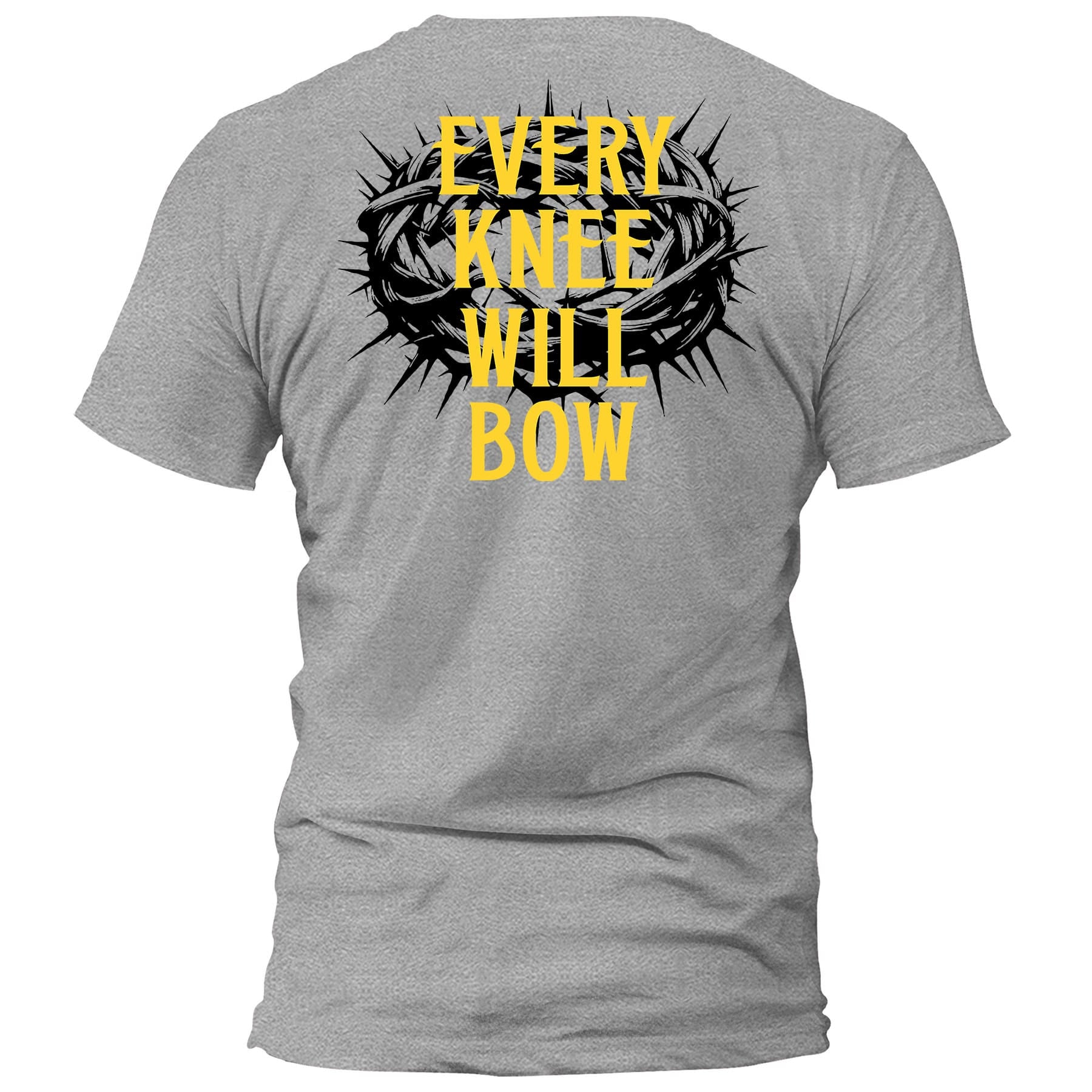 OurTrueGod Customs Apparel T-Shirt / Grey / S Every Knee Will Bow T-Shirt