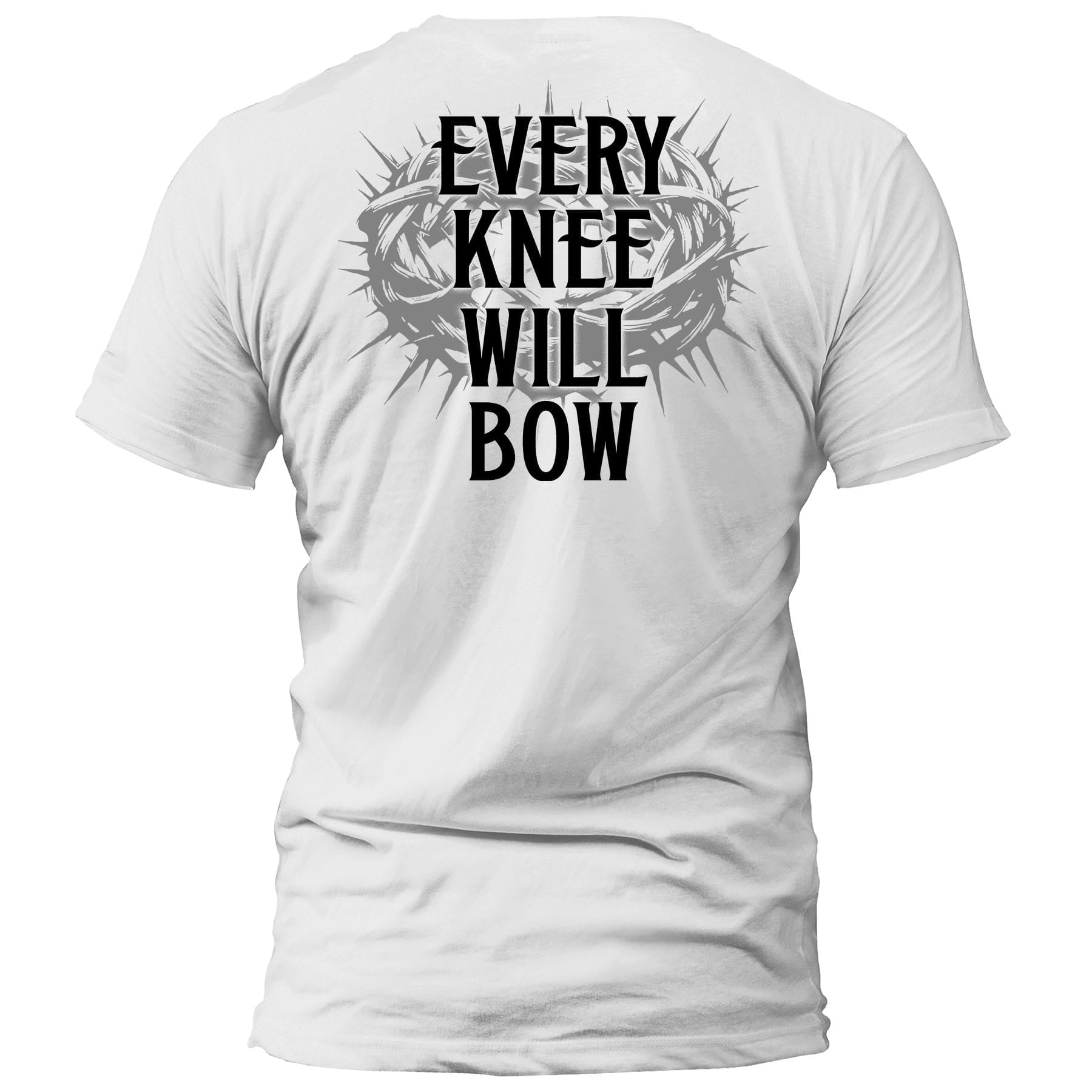 OurTrueGod Customs Apparel T-Shirt / White / S Every Knee Will Bow T-Shirt