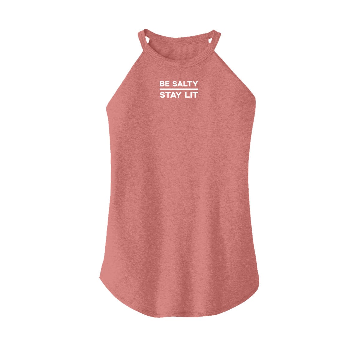 OurTrueGod Customs Apparel Women's Rocker Tank / Blush Frost / XS Be Salty Stay Lit Rocker Tank (Front)
