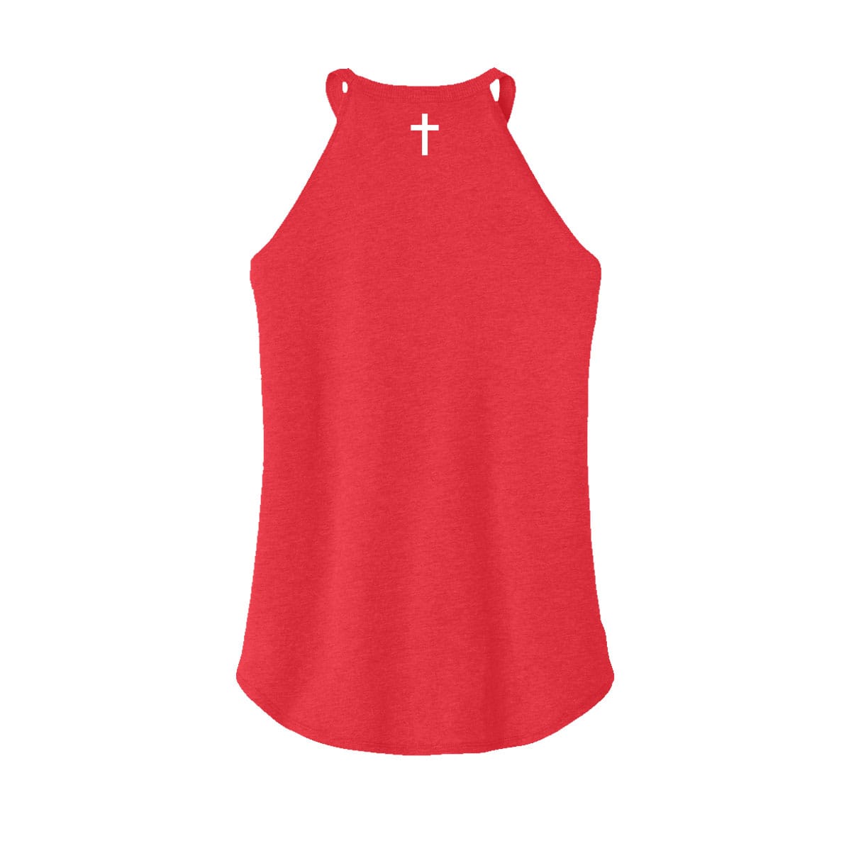 OurTrueGod Customs Apparel Women's Rocker Tank / Red Frost / XS Cross Rocker Tank (Back)