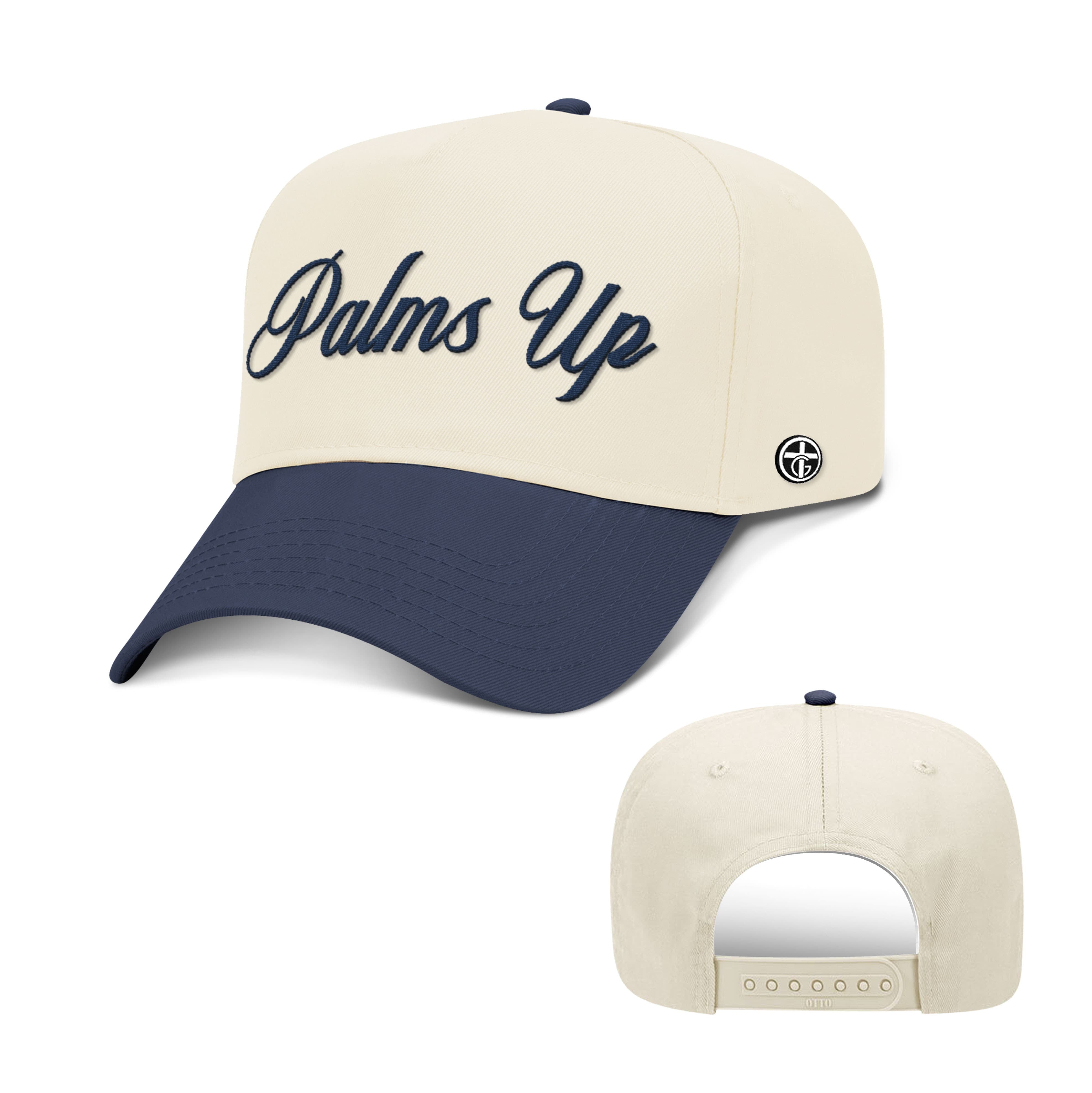 OurTrueGod Customs Hat Baseball / Navy and Natural / One Size Palms Up Two Tone Hats