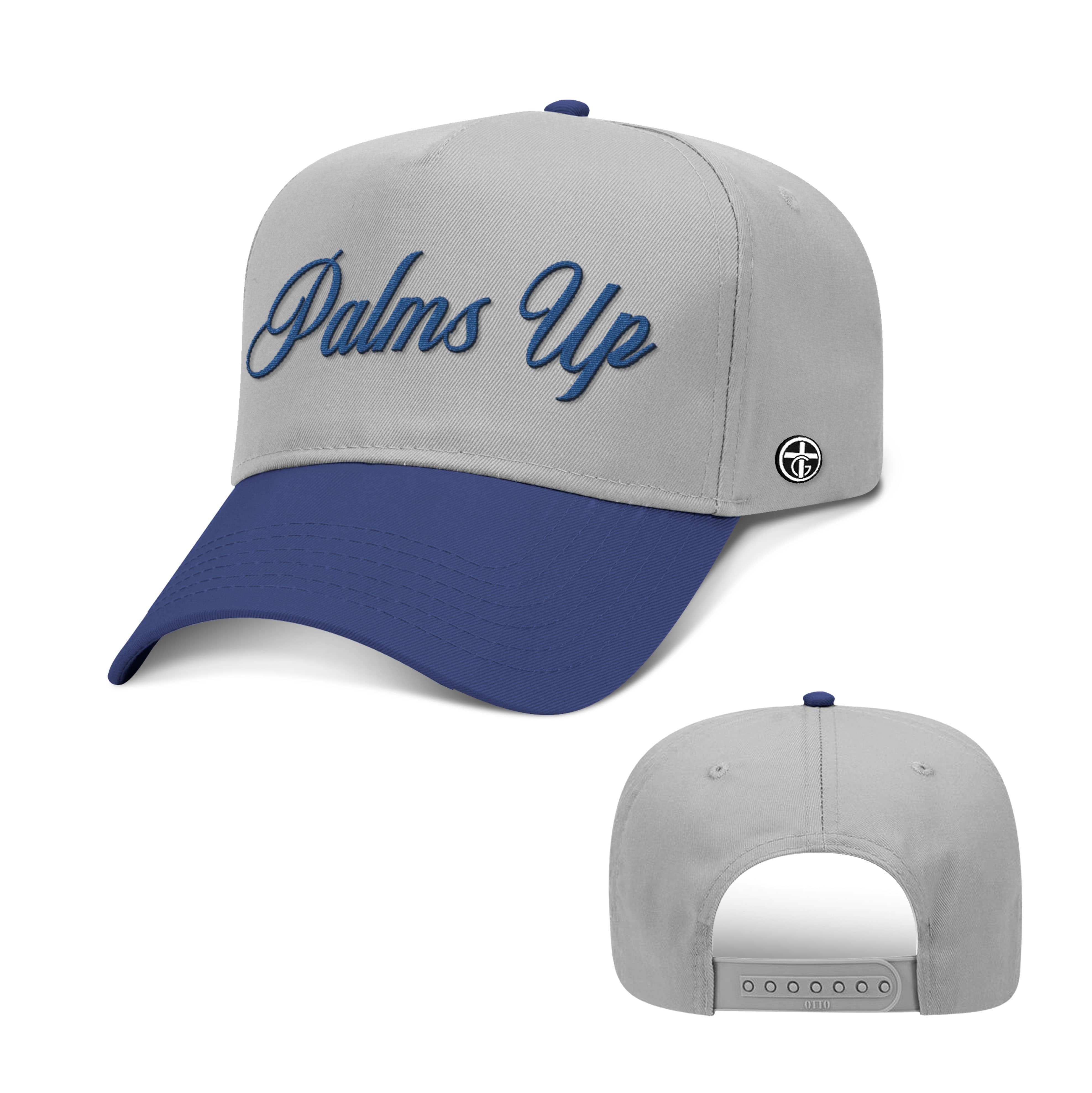 OurTrueGod Customs Hat Baseball / Royal Blue and Grey / One Size Palms Up Two Tone Hats