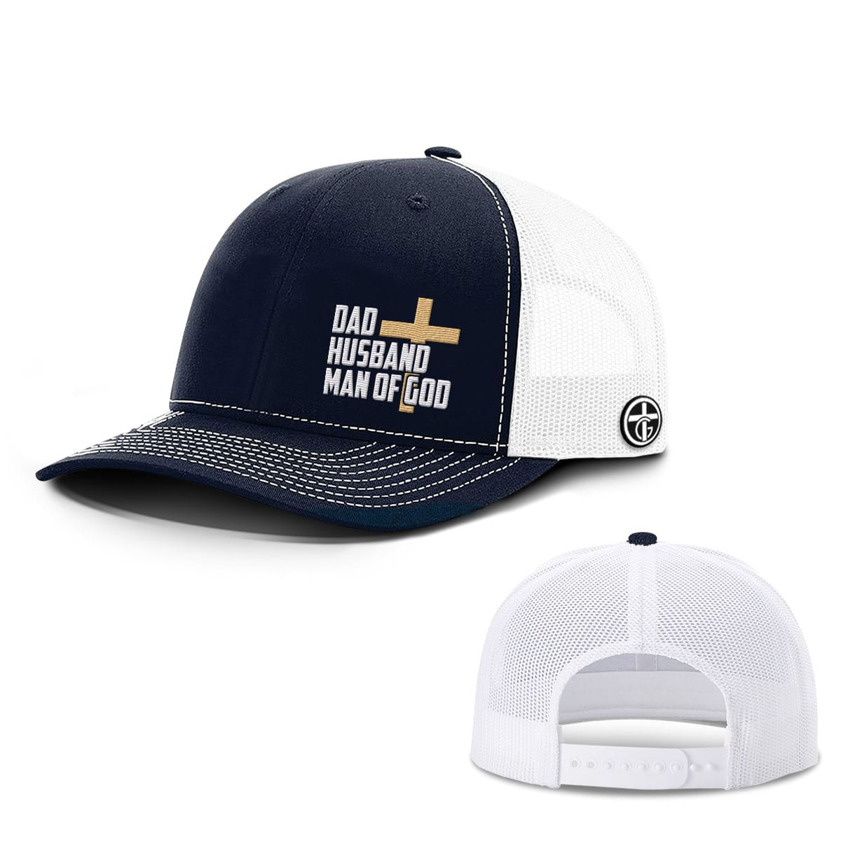 OurTrueGod Customs Hat Dad, Husband, Man of God Hats