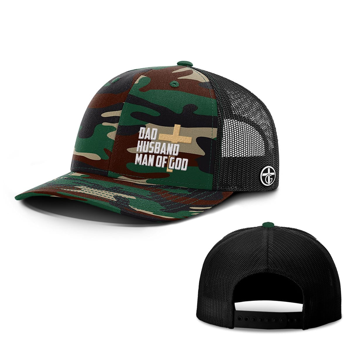 OurTrueGod Customs Hat Dad, Husband, Man of God Hats