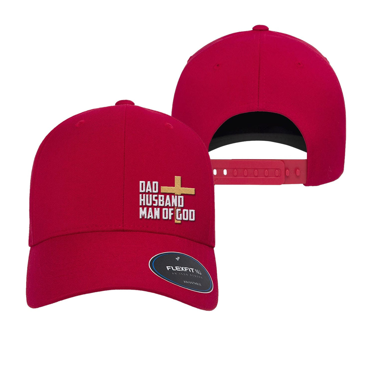 OurTrueGod Customs Hat Dad, Husband, Man of God Premium Flexfit Hats