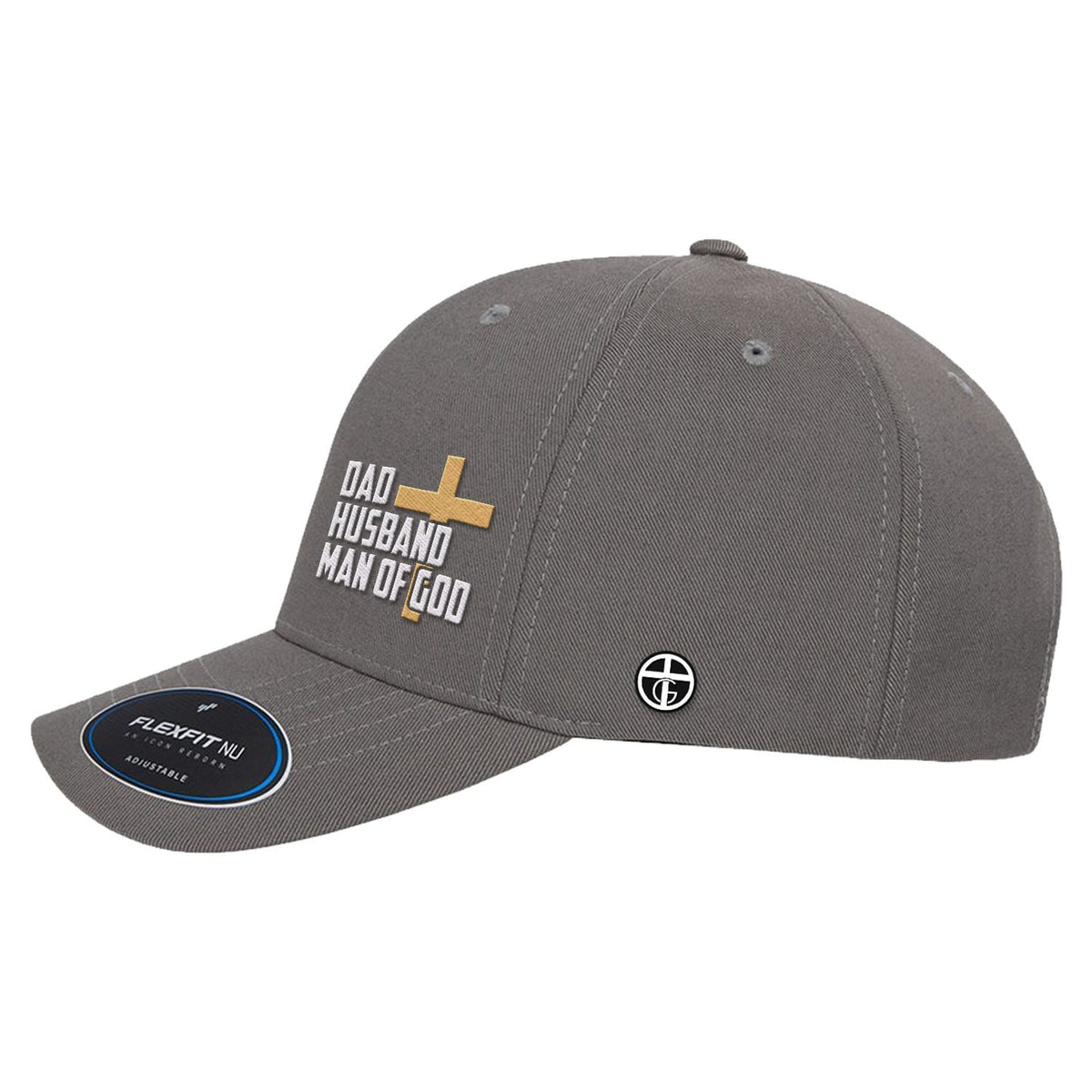 OurTrueGod Customs Hat Dad, Husband, Man of God Premium Flexfit Hats