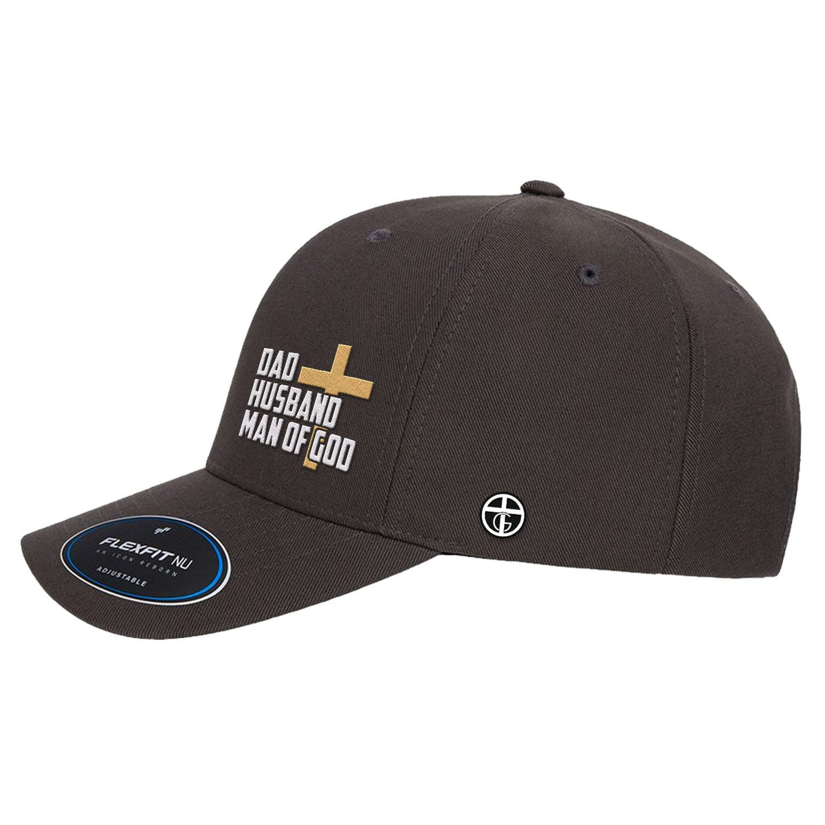 OurTrueGod Customs Hat Dad, Husband, Man of God Premium Flexfit Hats