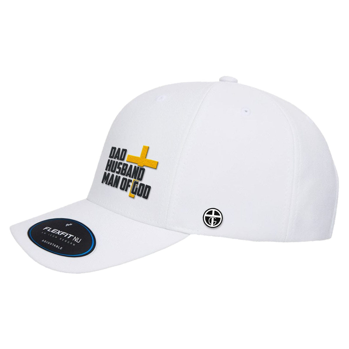 OurTrueGod Customs Hat Dad, Husband, Man of God Premium Flexfit Hats