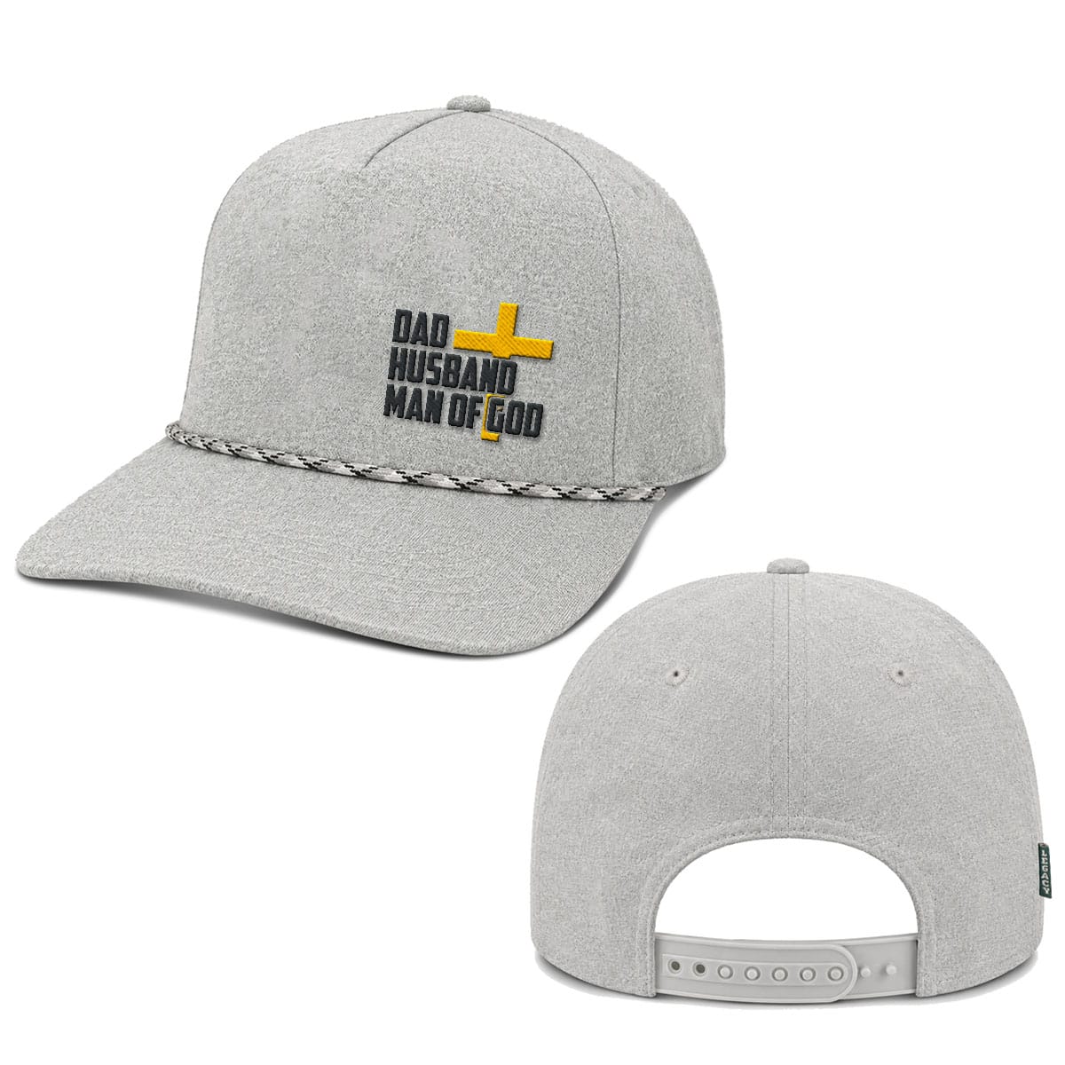 OurTrueGod Customs Hat Dad, Husband, Man of God Rope Hats