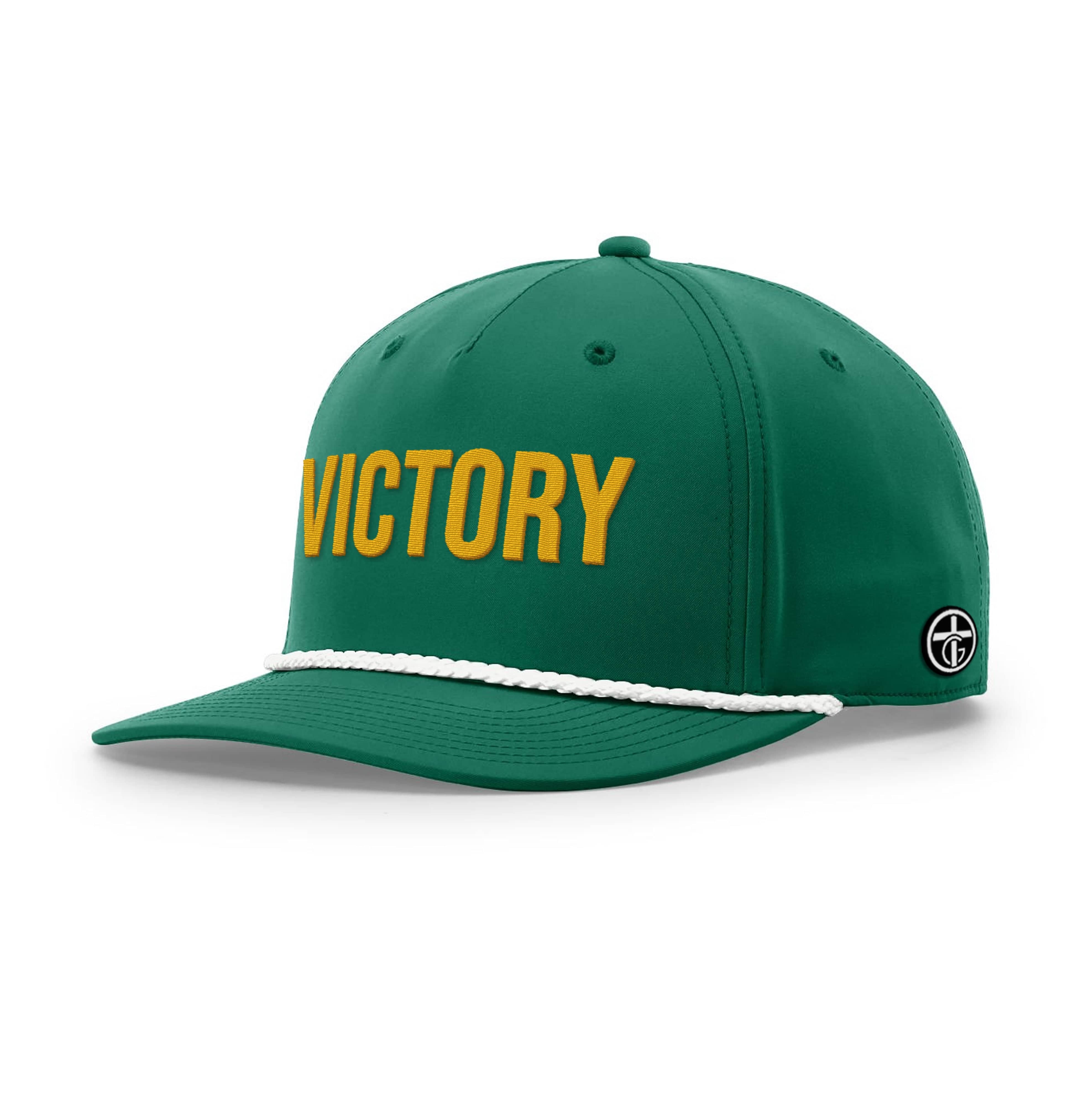 OurTrueGod Customs Hat Five Panel Classic / Kelly and White / One Size VICTORY Rope Hats