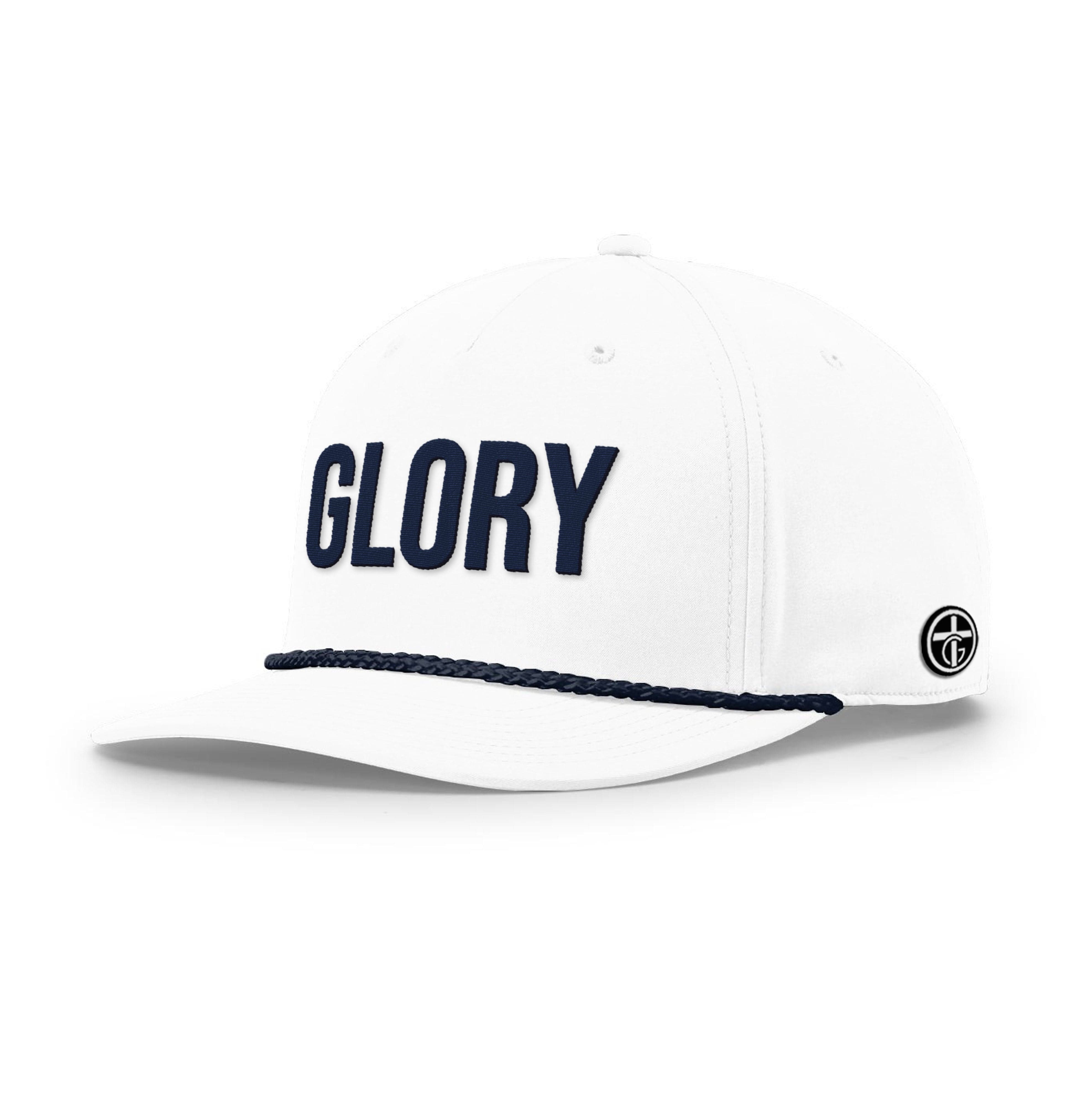 OurTrueGod Customs Hat Five Panel Classic / White and Navy / One Size GLORY Rope Hats