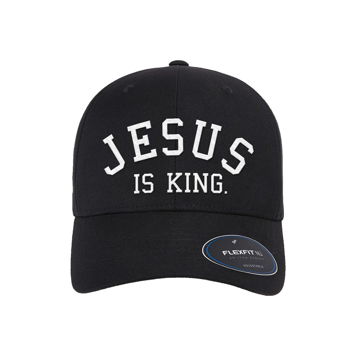OurTrueGod Customs Hat Flexfit Adjustable Cap / Black / One Size Jesus Is King Premium Flexfit Hats