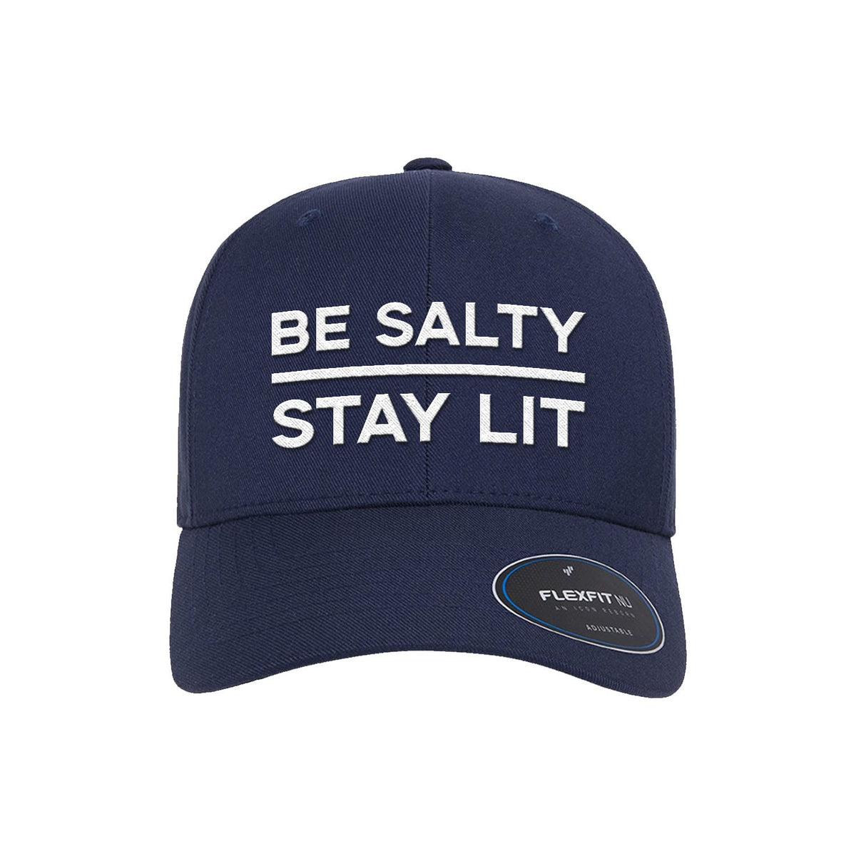 OurTrueGod Customs Hat Flexfit Adjustable Cap / Navy / One Size Be Salty Stay Lit Premium Flexfit Hats