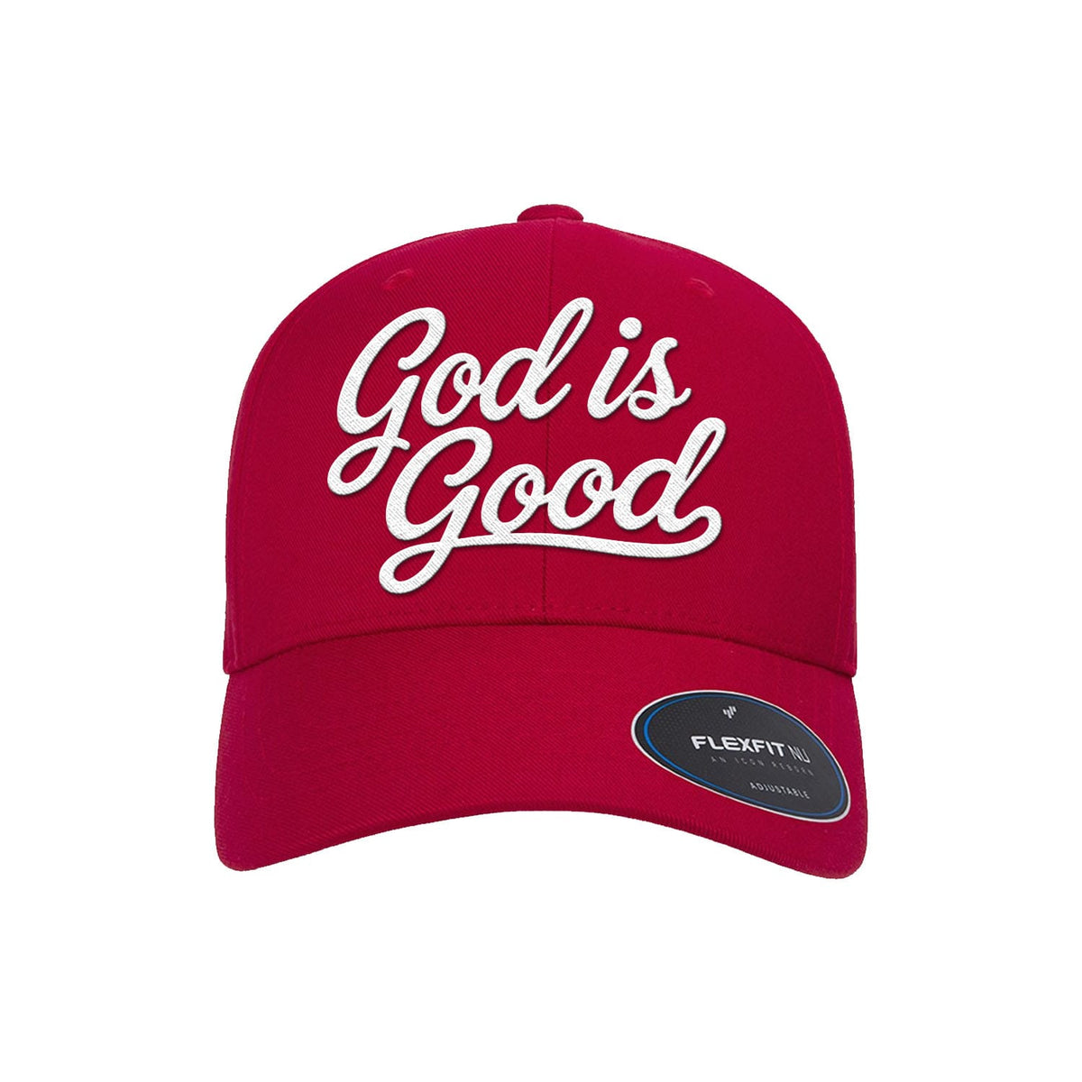 OurTrueGod Customs Hat Flexfit Adjustable Cap / Red / One Size God Is Good Premium Flexfit Hats