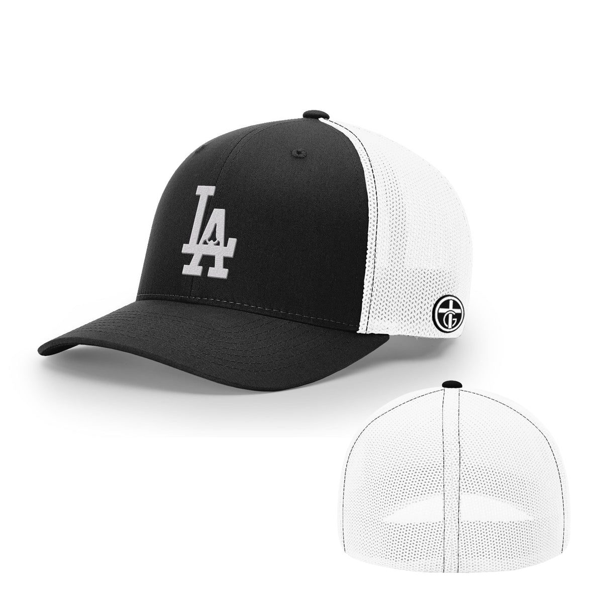 Pray For LA Hat, Flexfit in Black and White