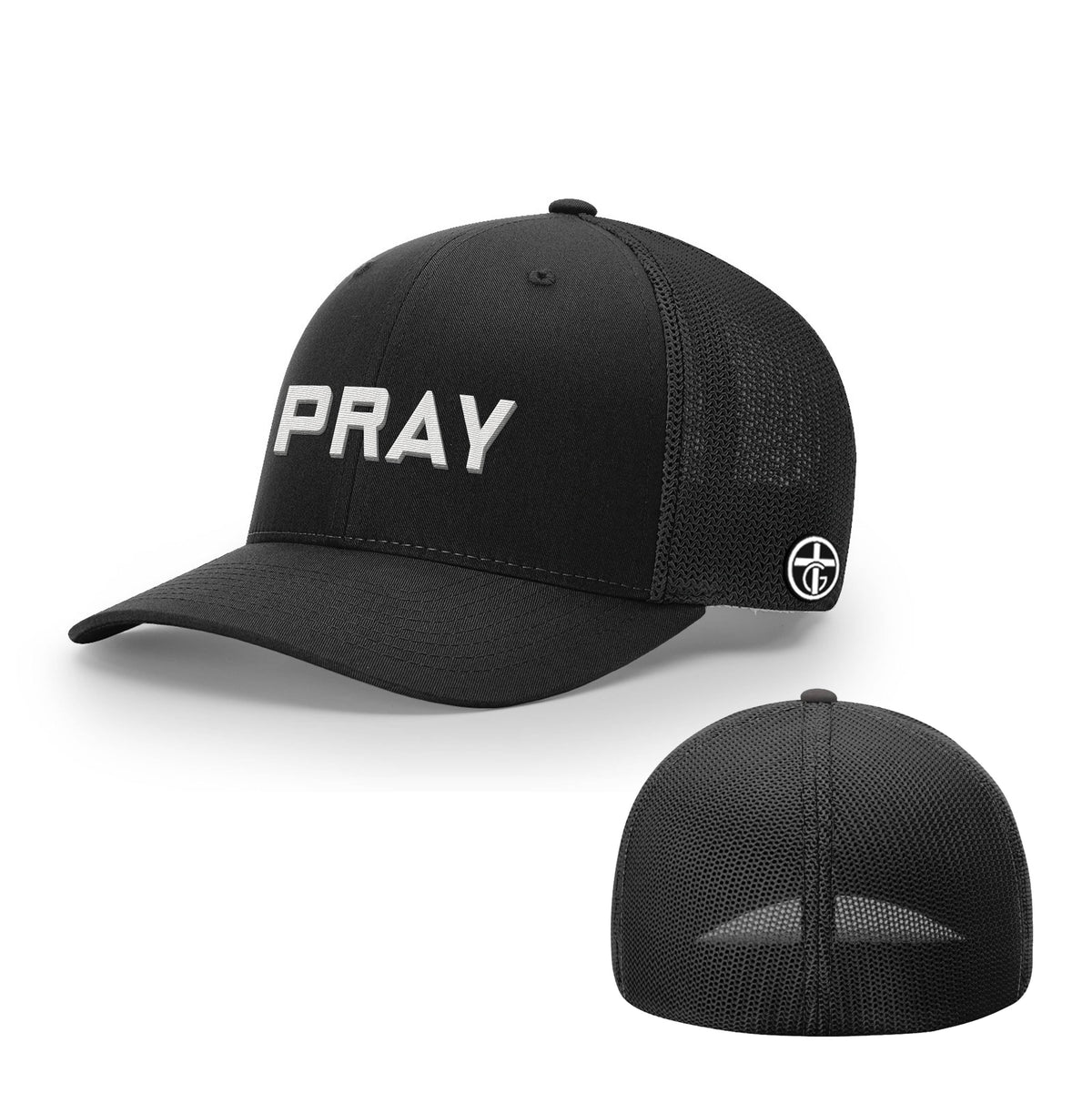 OurTrueGod Customs Hat Flexfit / Full Black / S/M Pray Hats