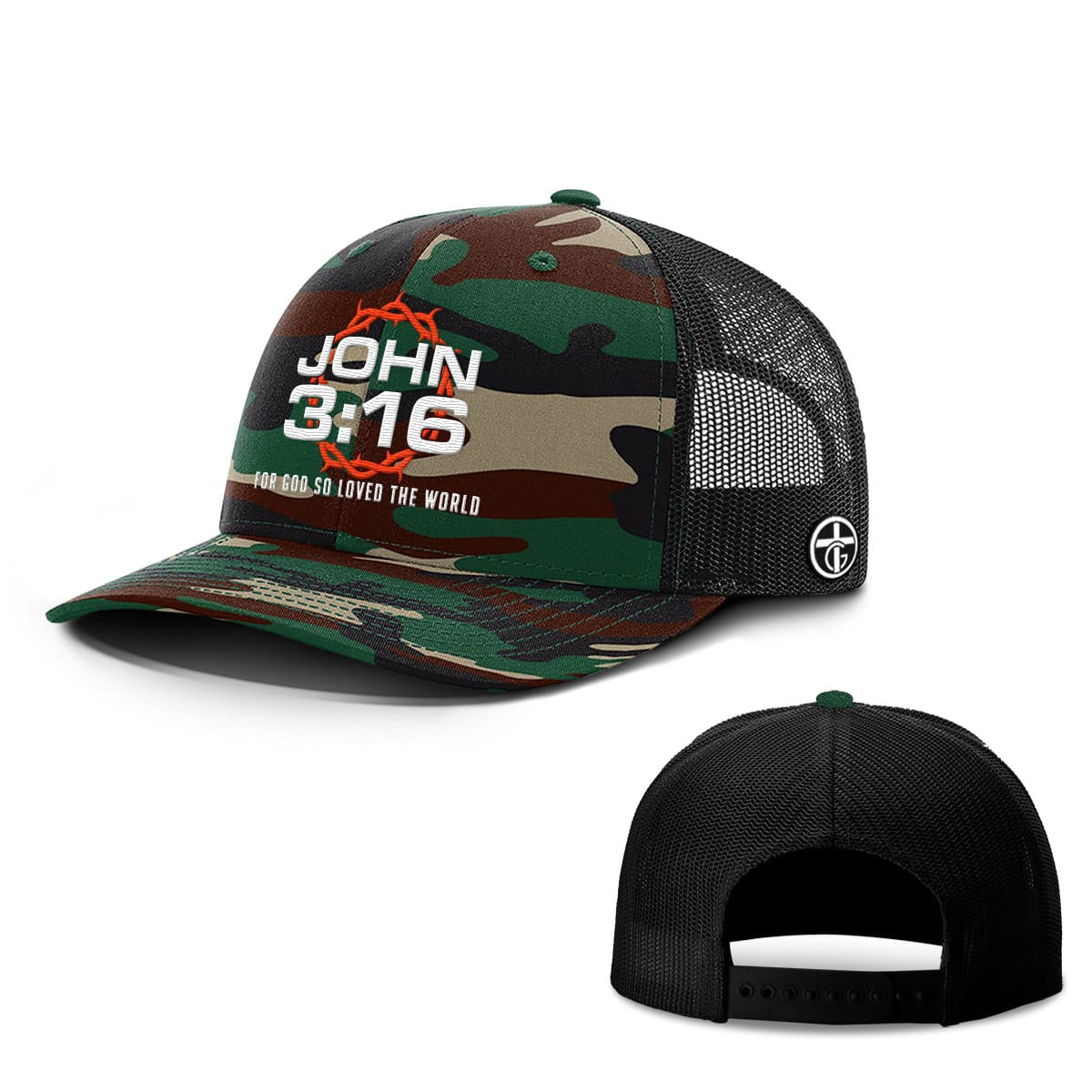 OurTrueGod Customs Hat For God So Loved The World Hats