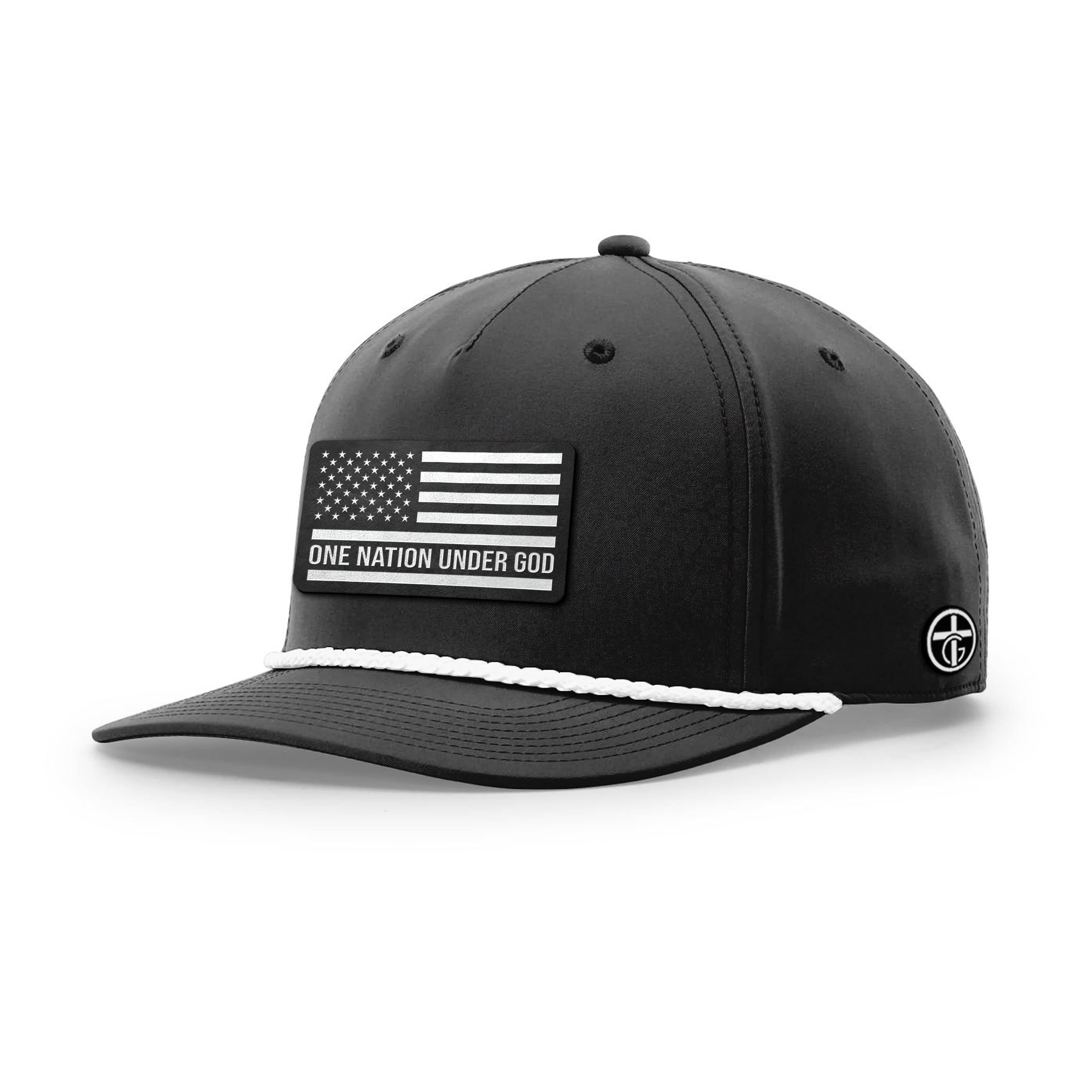OurTrueGod Customs Hat One Nation Under God Flag DBD Edition Patch Rope Hats