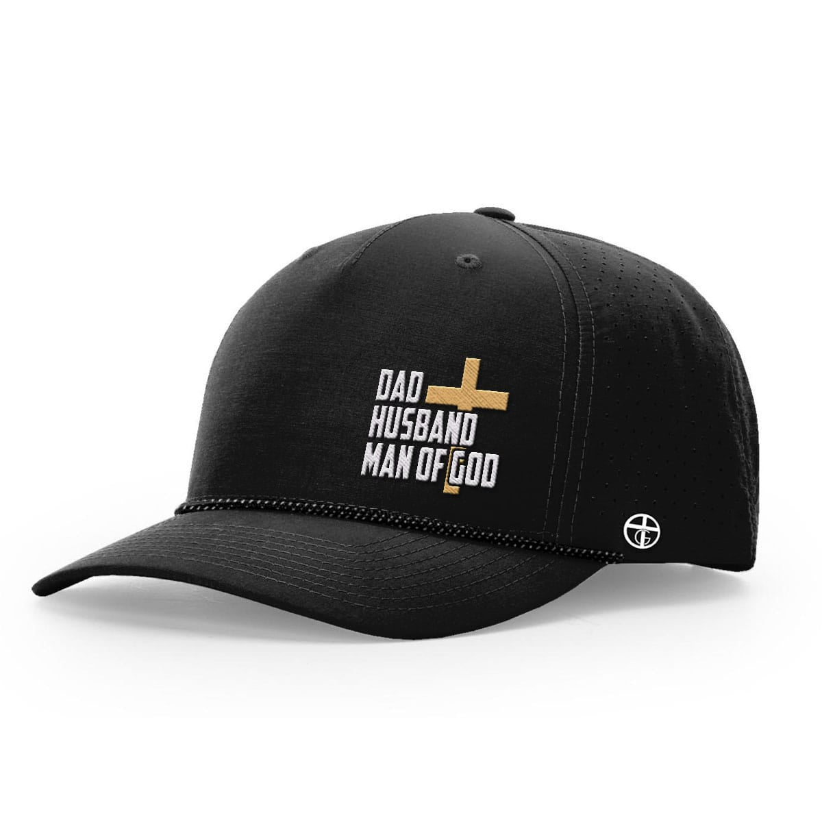 OurTrueGod Customs Hat Performance Hat / Black / One Size Dad, Husband, Man of God Performance Rope Hats