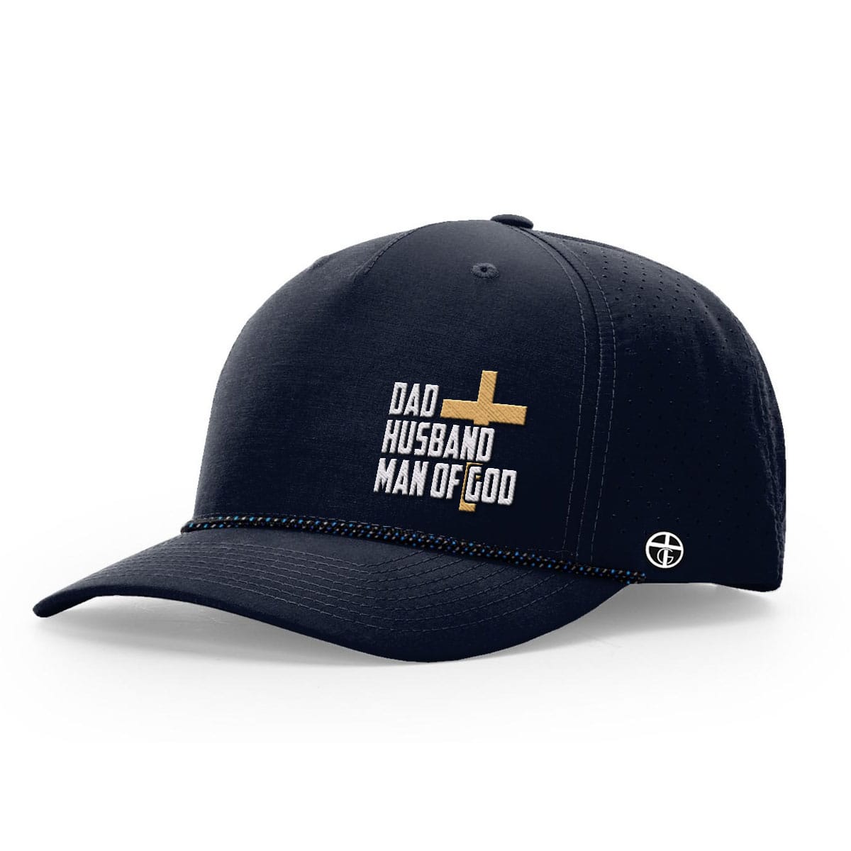 OurTrueGod Customs Hat Performance Hat / Navy / One Size Dad, Husband, Man of God Performance Rope Hats