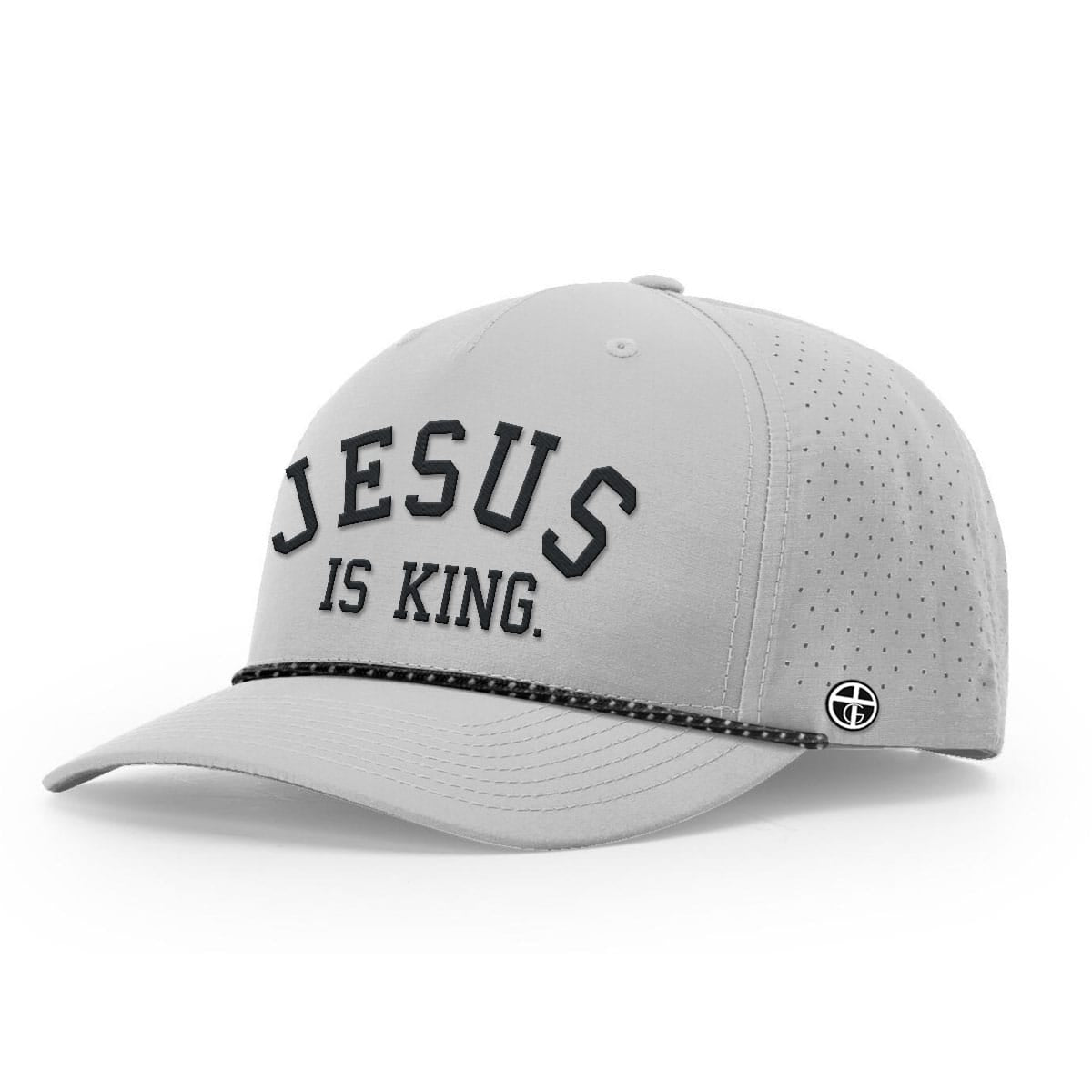 OurTrueGod Customs Hat Performance Hat / Silver and Black Silver / One Size Jesus Is King Performance Rope Hats