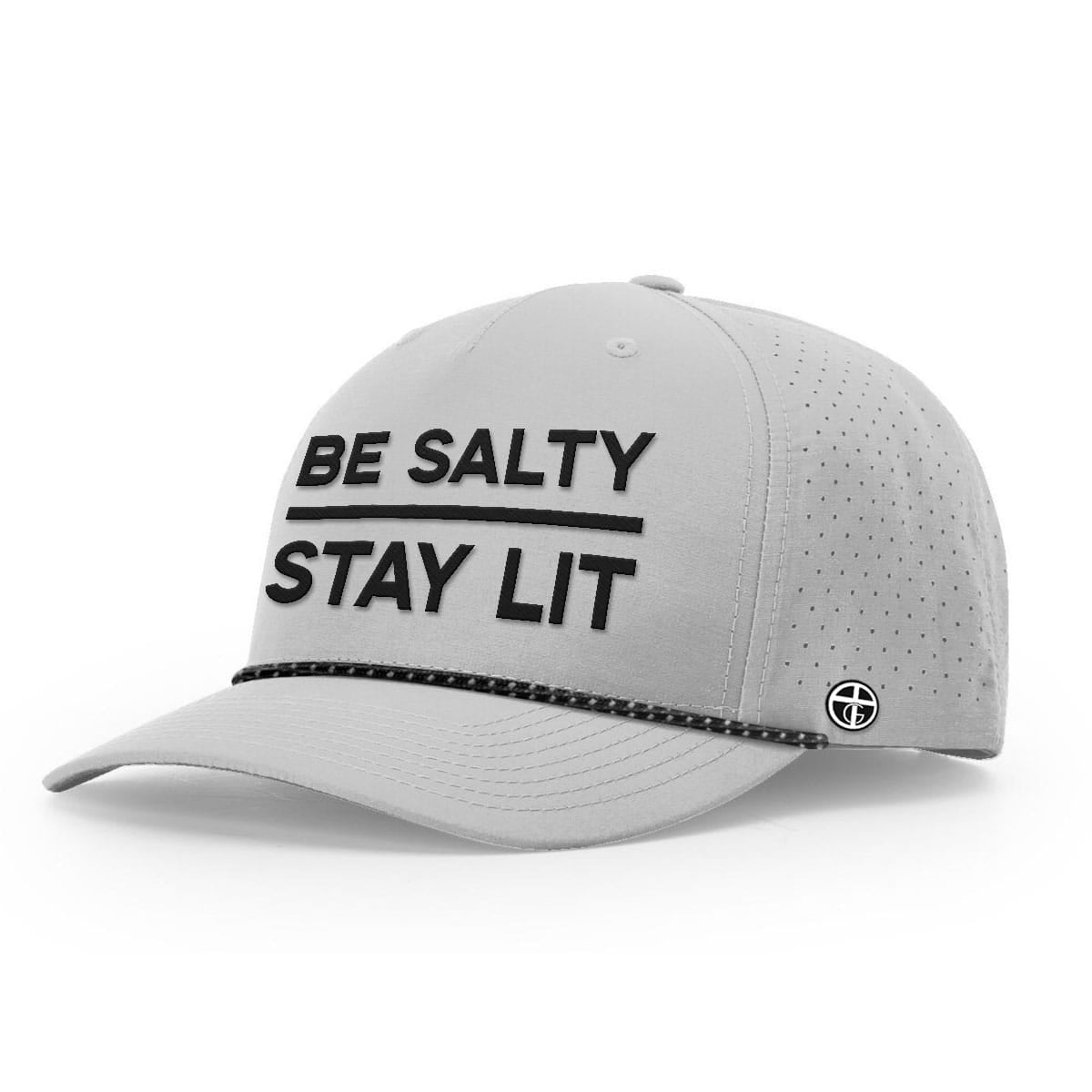 OurTrueGod Customs Hat Performance Hat / Silver / One Size Be Salty Stay Lit Performance Rope Hats