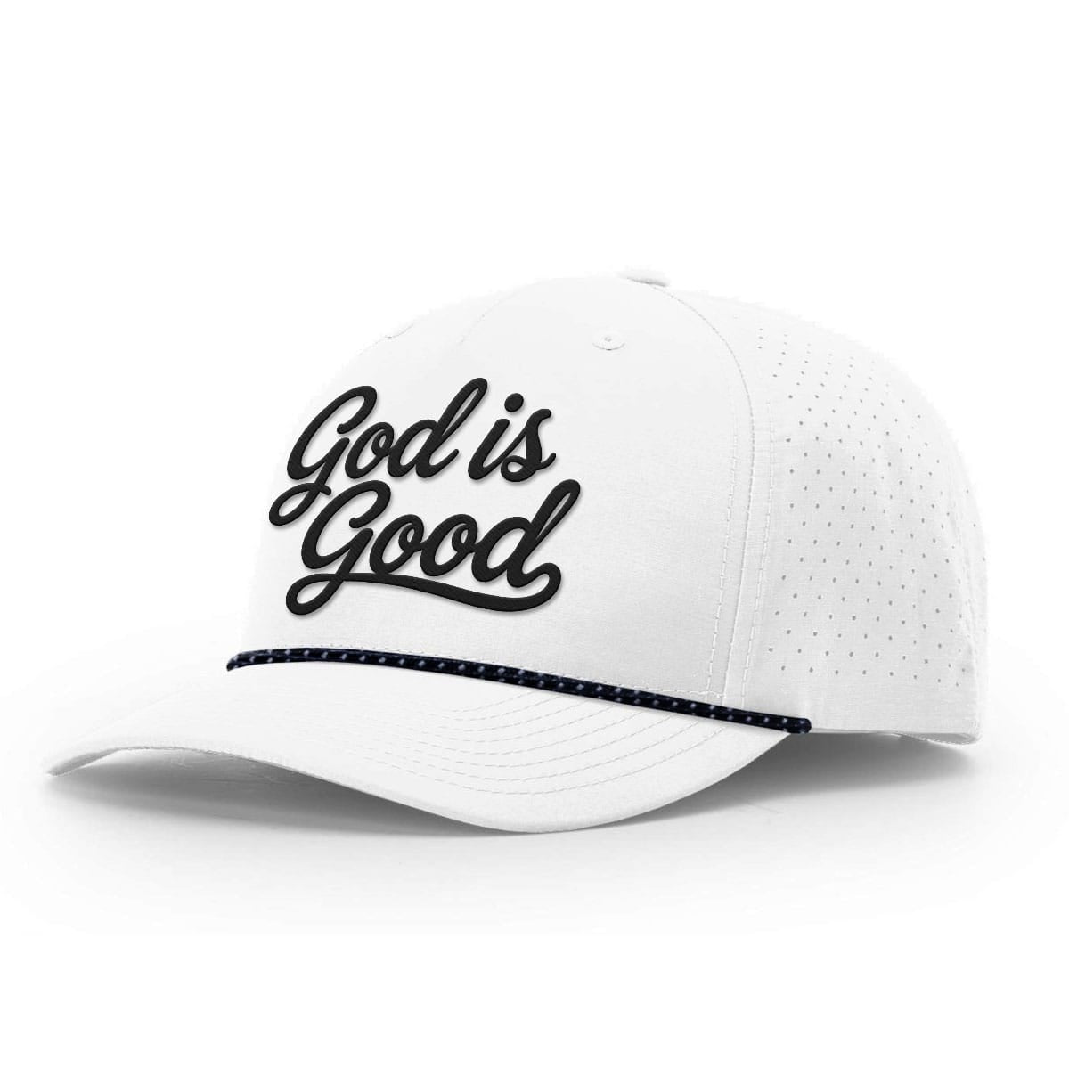 OurTrueGod Customs Hat Performance Hat / White and Navy Grey / One Size God Is Good Performance Rope Hats