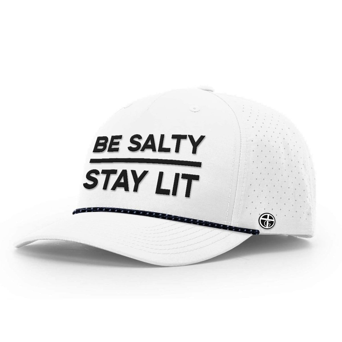 OurTrueGod Customs Hat Performance Hat / White / One Size Be Salty Stay Lit Performance Rope Hats