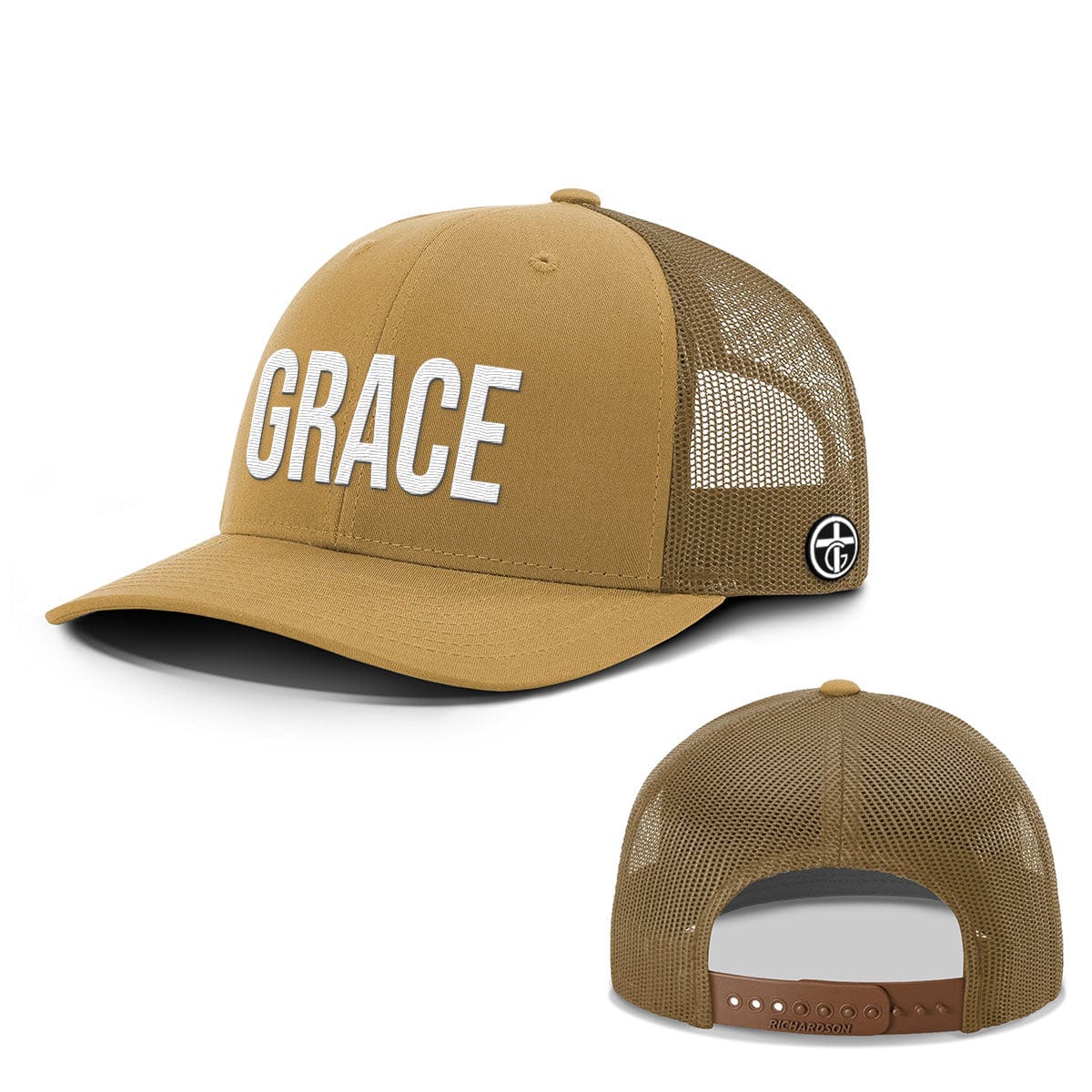 OurTrueGod Customs Hat Snapback / Amber Gold / One Size GRACE Everyday Faith Hats