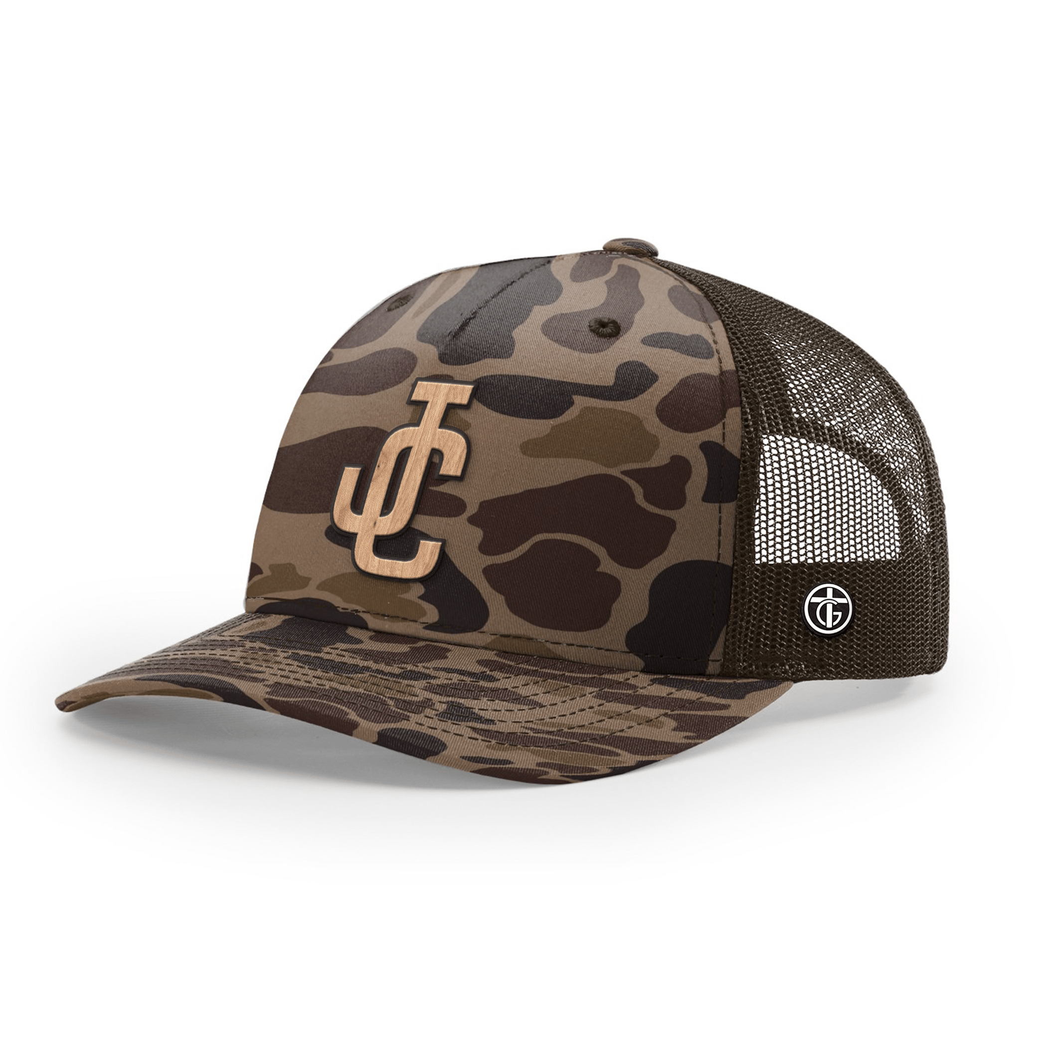 OurTrueGod Customs Hat Snapback / Bark Duck Camo and Brown / One Size JC Wood Patch Camo Hats