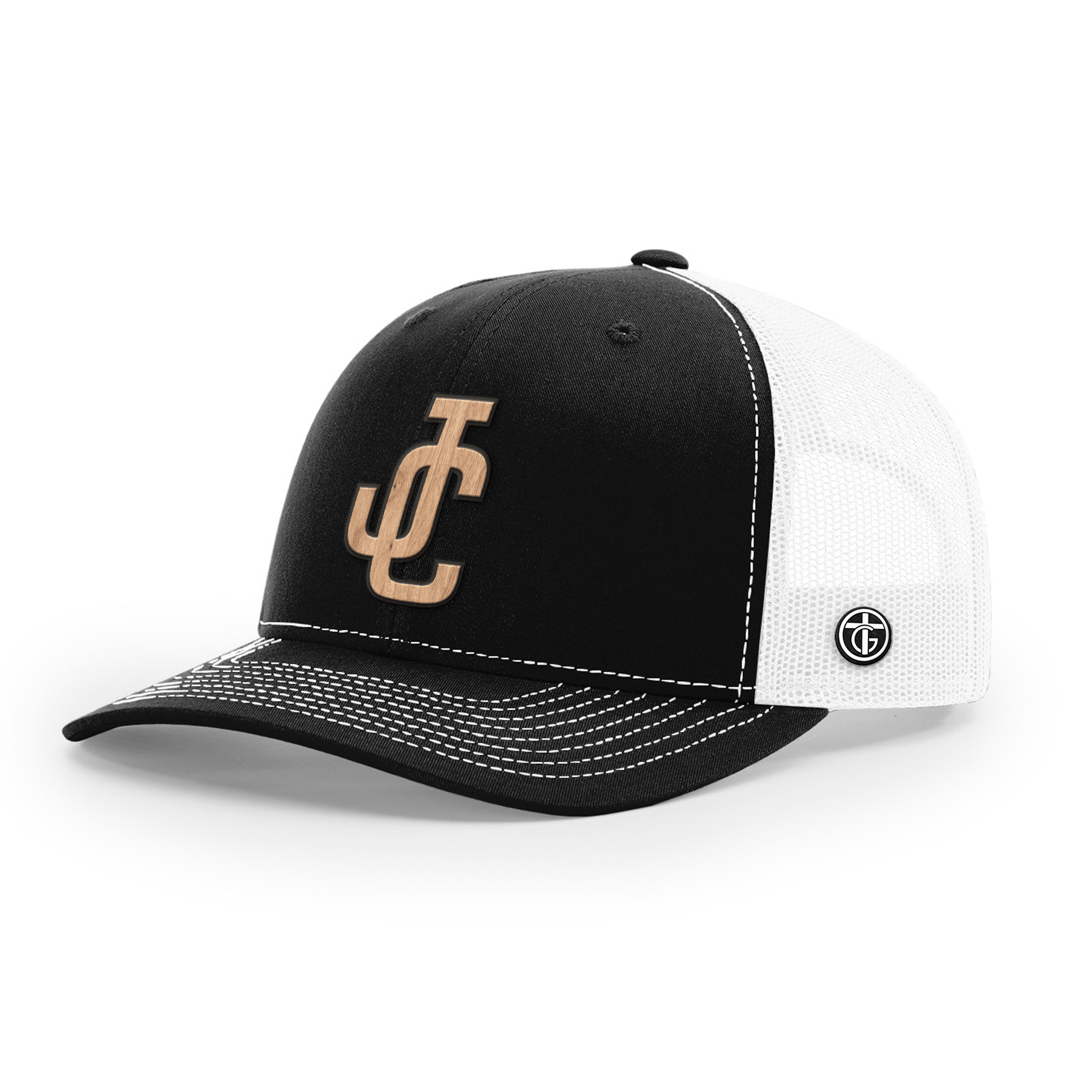 OurTrueGod Customs Hat Snapback / Black and White / One Size JC Wood Patch Hats