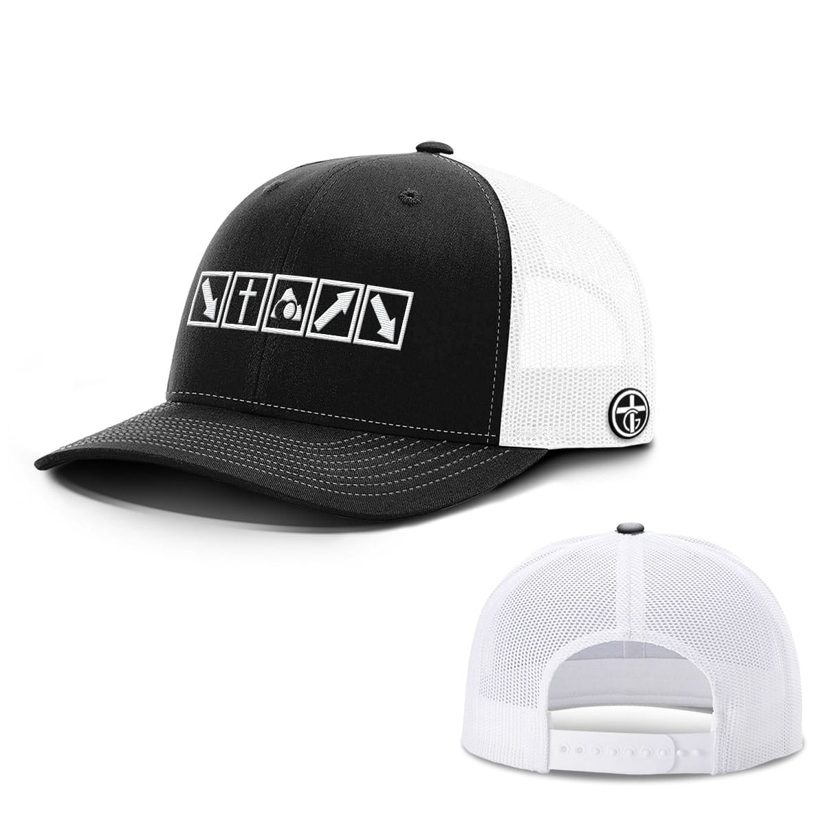 OurTrueGod Customs Hat Snapback / Black and White / One Size Summary Of The Gospel Hats
