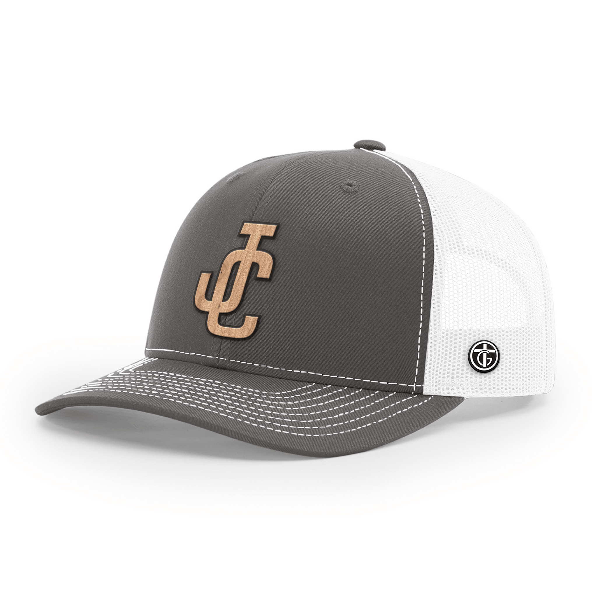 OurTrueGod Customs Hat Snapback / Charcoal and White / One Size JC Wood Patch Hats