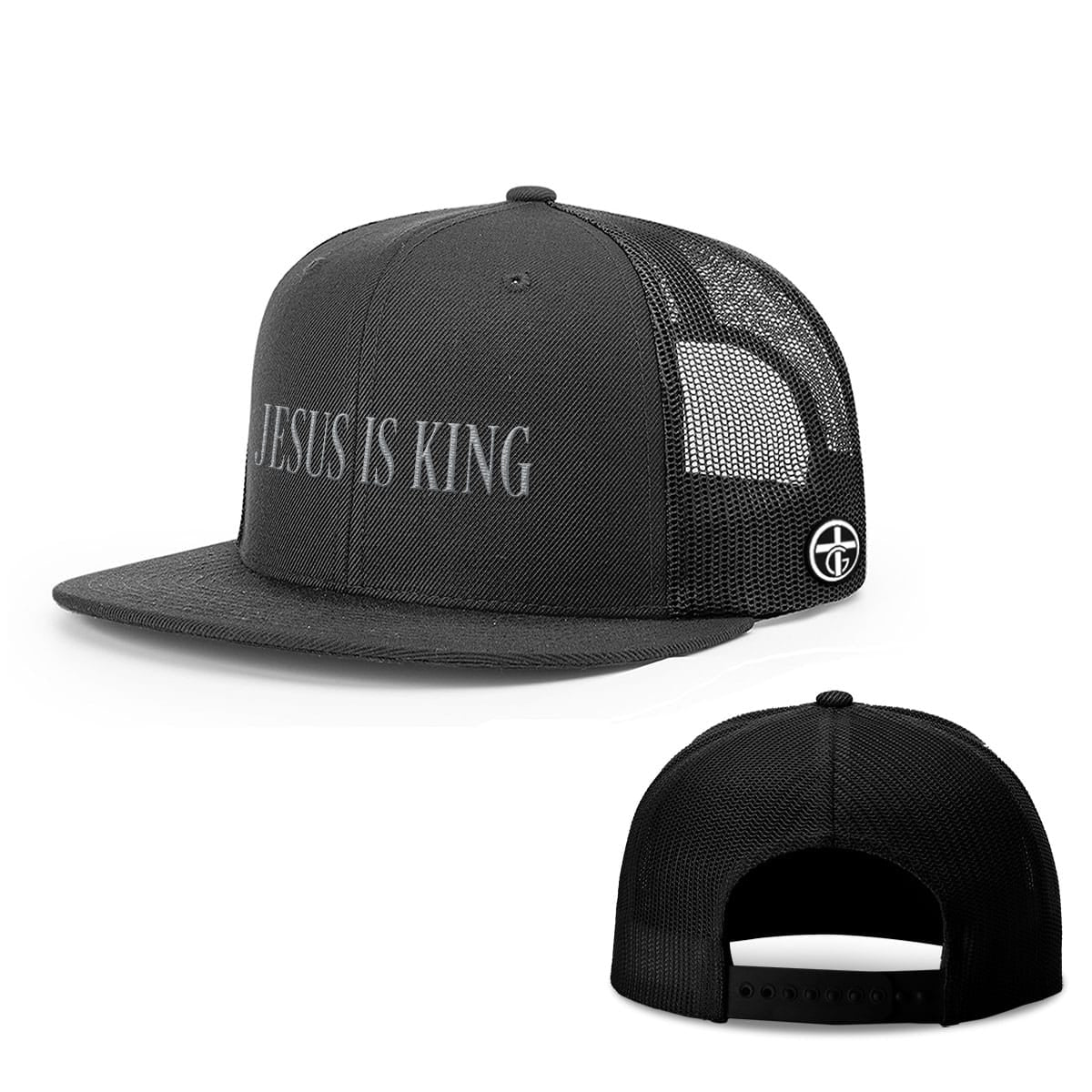 Jesus Is King DBD Edition Hat, Snapback Flatbill in Full Black
