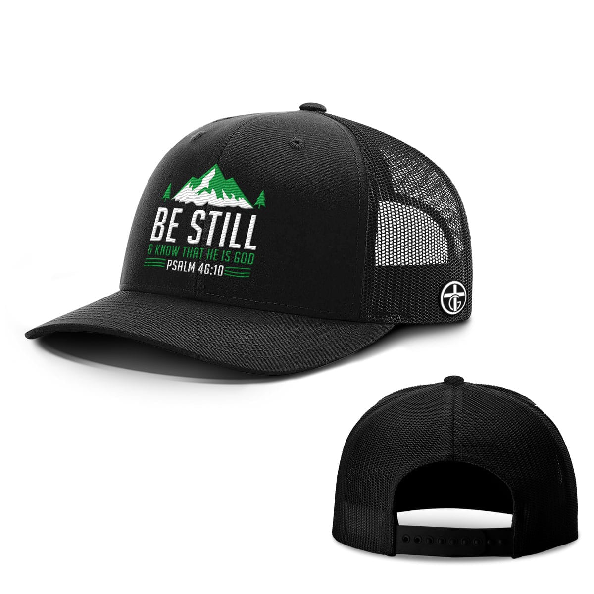 OurTrueGod Customs Hat Snapback / Full Black / One Size Be Still And Know Hats