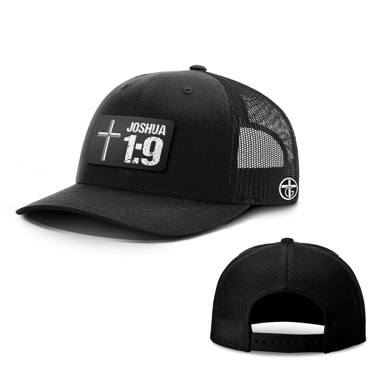 OurTrueGod Customs Hat Snapback / Full Black / One Size Joshua 1:9 Patch Hats