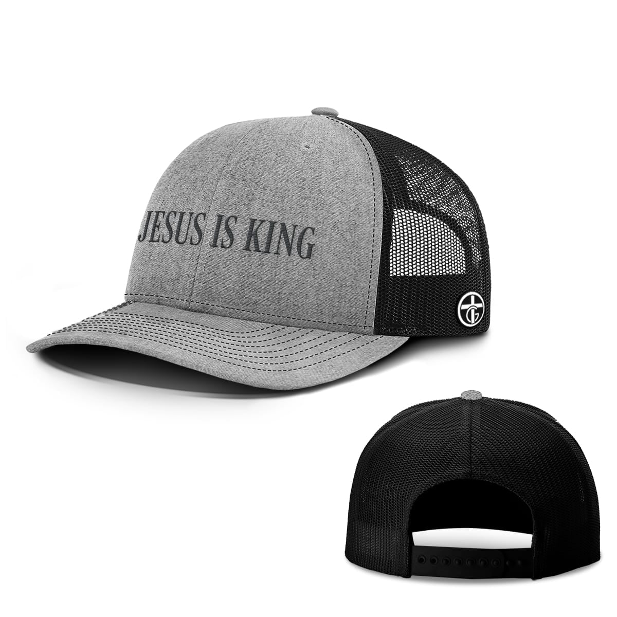 OurTrueGod Customs Hat Snapback / Heather and Black / One Size Jesus Is King Hats