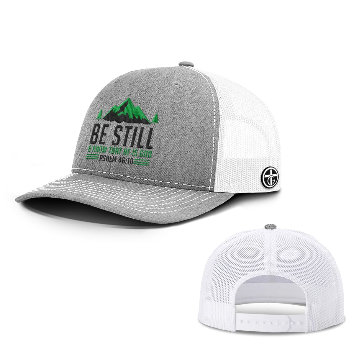 OurTrueGod Customs Hat Snapback / Heather and White / One Size Be Still And Know Hats