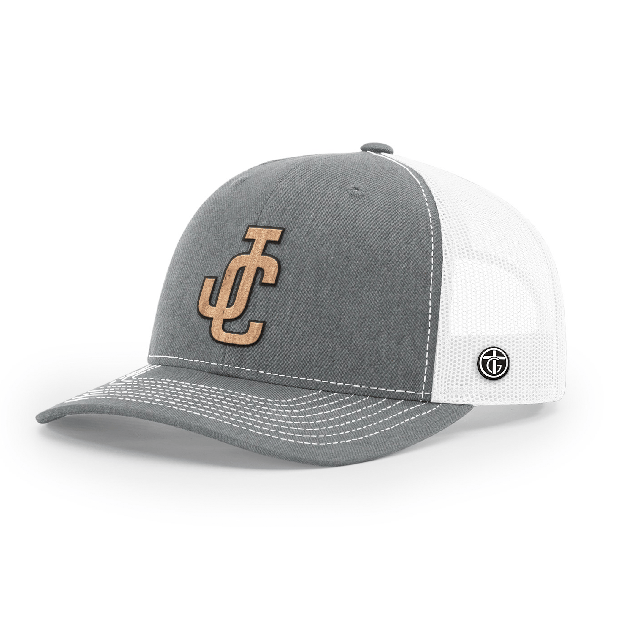 OurTrueGod Customs Hat Snapback / Heather and White / One Size JC Wood Patch Hats