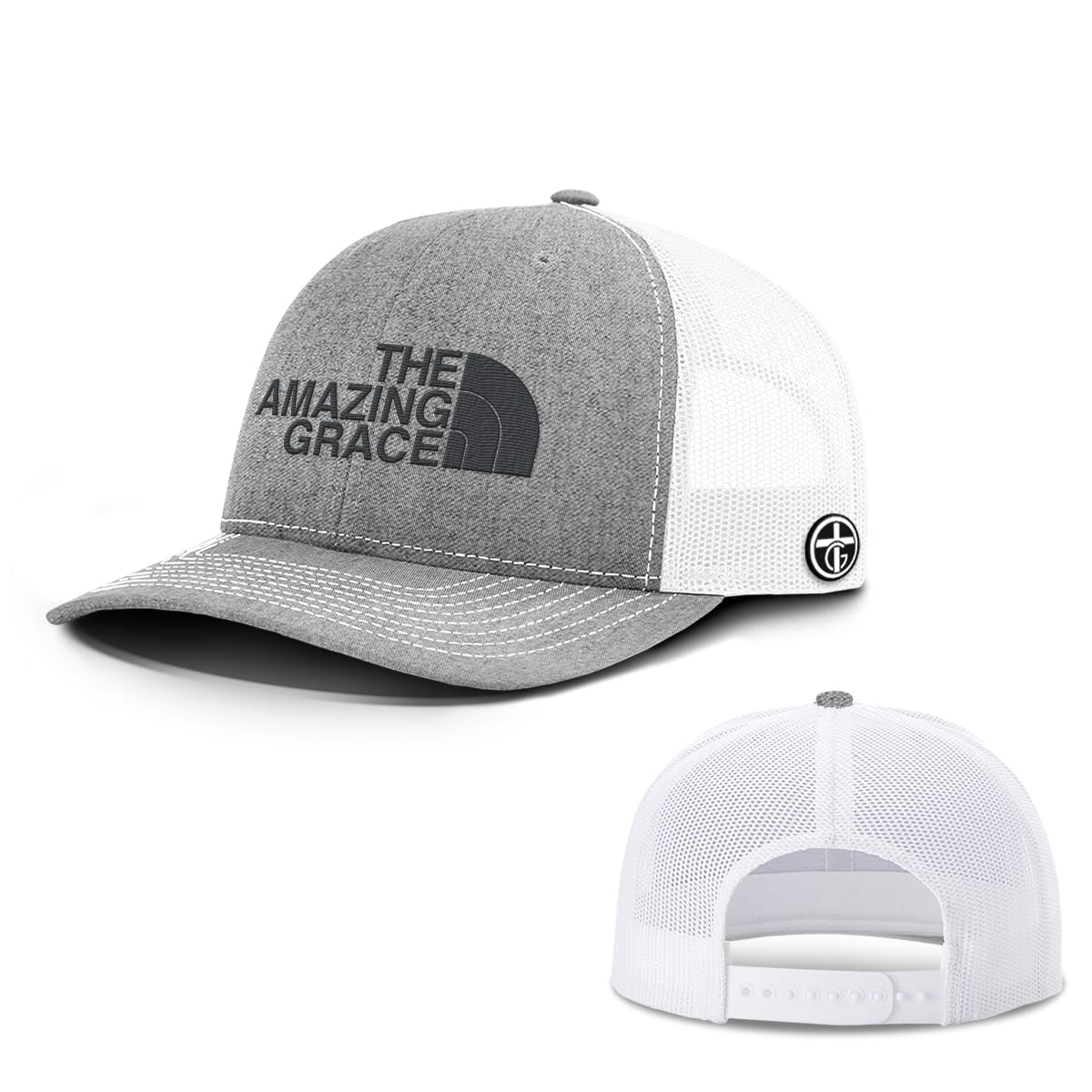 OurTrueGod Customs Hat Snapback / Heather and White / One Size The Amazing Grace Hats