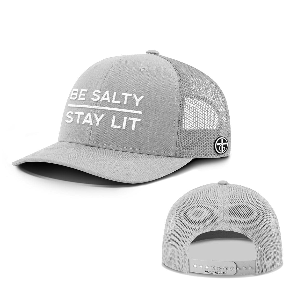 OurTrueGod Customs Hat Snapback / Light Grey / One Size Be Salty - Stay Lit Everyday Faith Hats