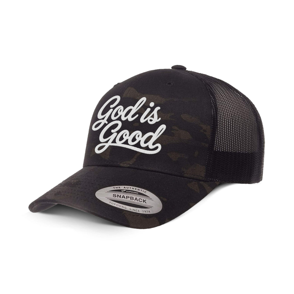 OurTrueGod Customs Hat Snapback / Multicam Black and Black / One Size God Is Good Camo Hats