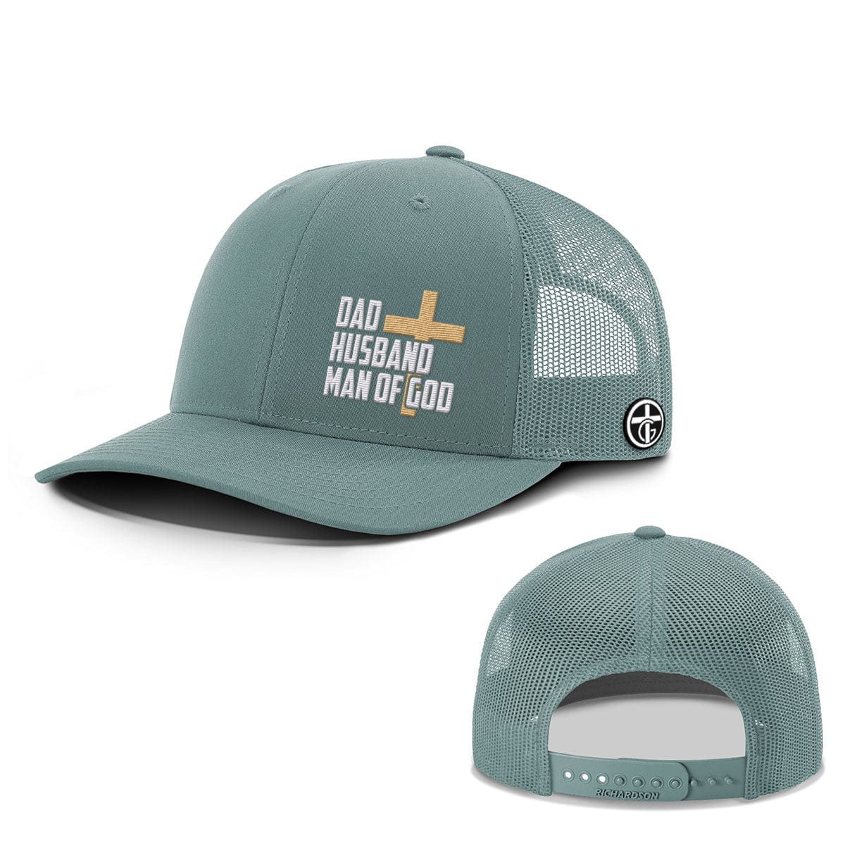 OurTrueGod Customs Hat Snapback / Smoke Blue / One Size Dad, Husband, Man of God Everyday Faith Hats