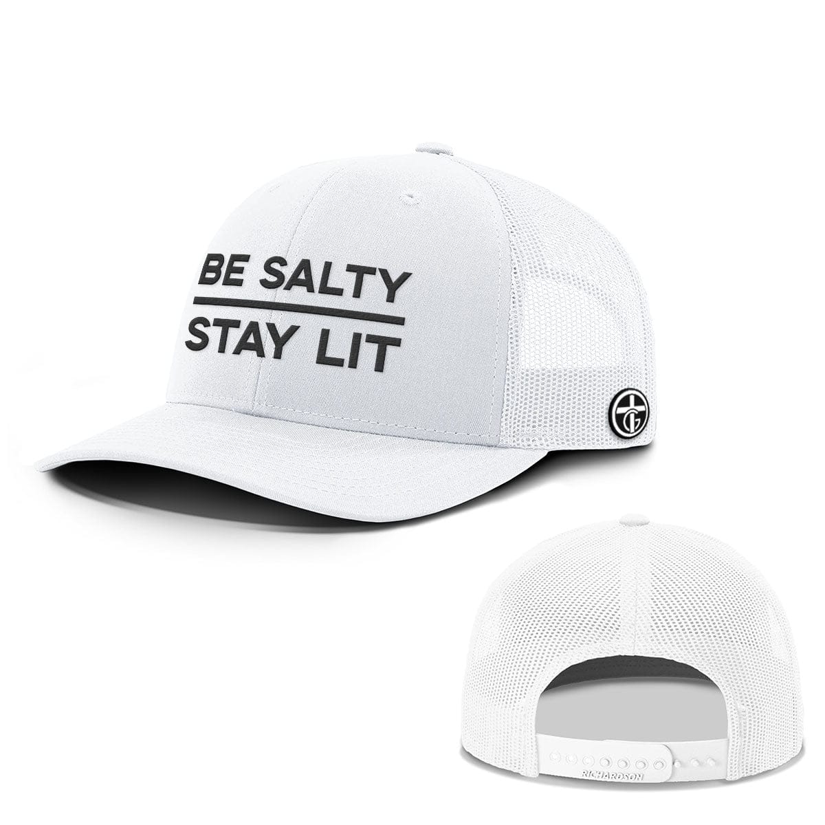 OurTrueGod Customs Hat Snapback / White / One Size Be Salty - Stay Lit Everyday Faith Hats