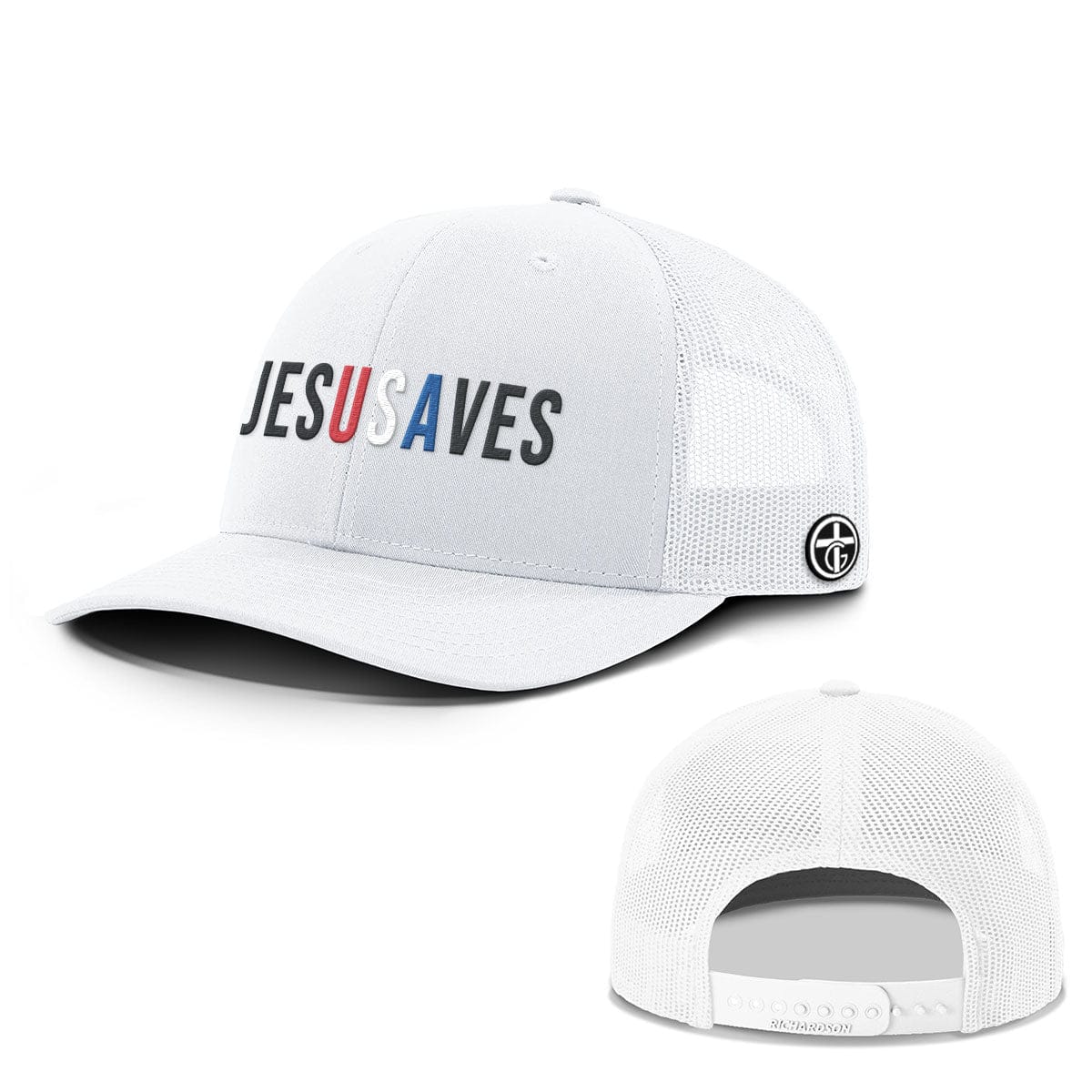 OurTrueGod Customs Hat Snapback / White / One Size JESUSAVES Everyday Faith Hats