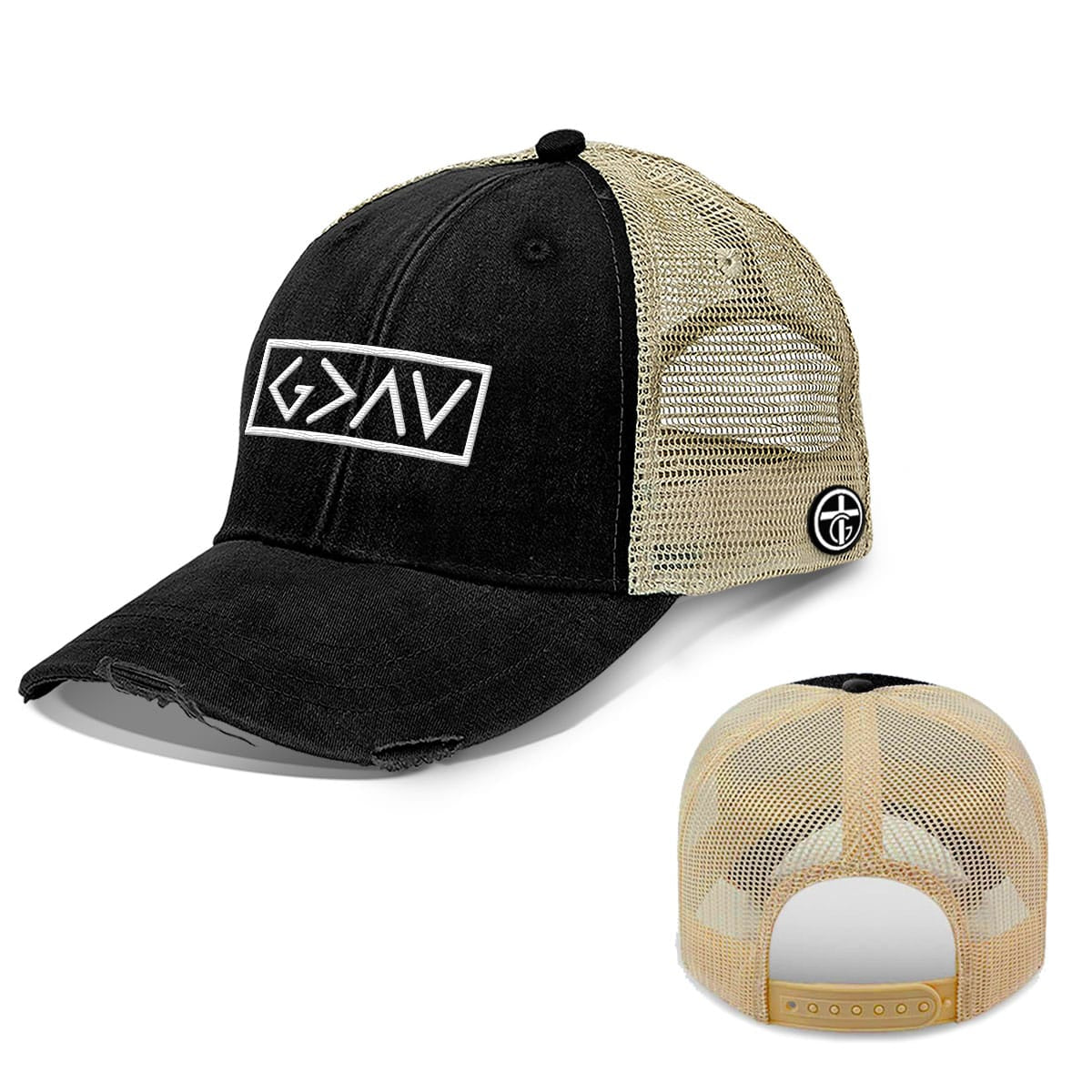 OurTrueGod Customs Hat Trucker / Black / One Size God is Greater Than the Highs and Lows Trucker Hats