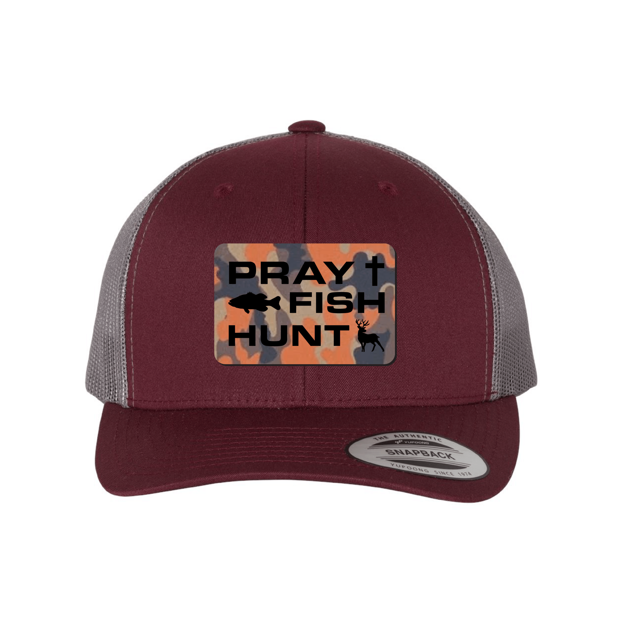Pray Fish Hunt Camo Patch Fall Collection Hats - Our True God